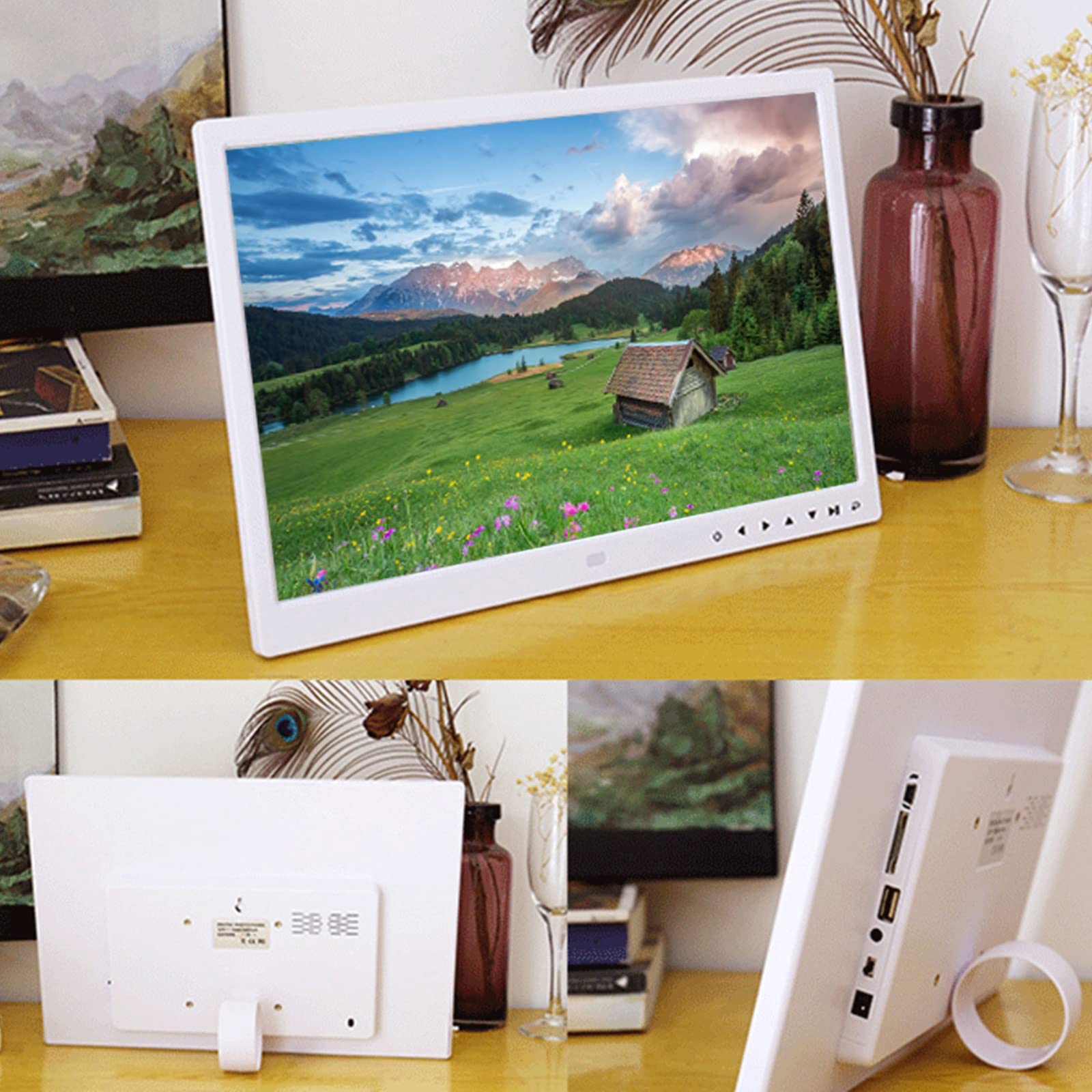 17.1 Inch Digital Photo Frame with HDMI Touch Screen - Portable Electronic Picture Display for Home & Office Decoration - Perfect Gift for Birthday, Wedding & Anniversary - Wall Mount & Tabletop Display for Family Photos