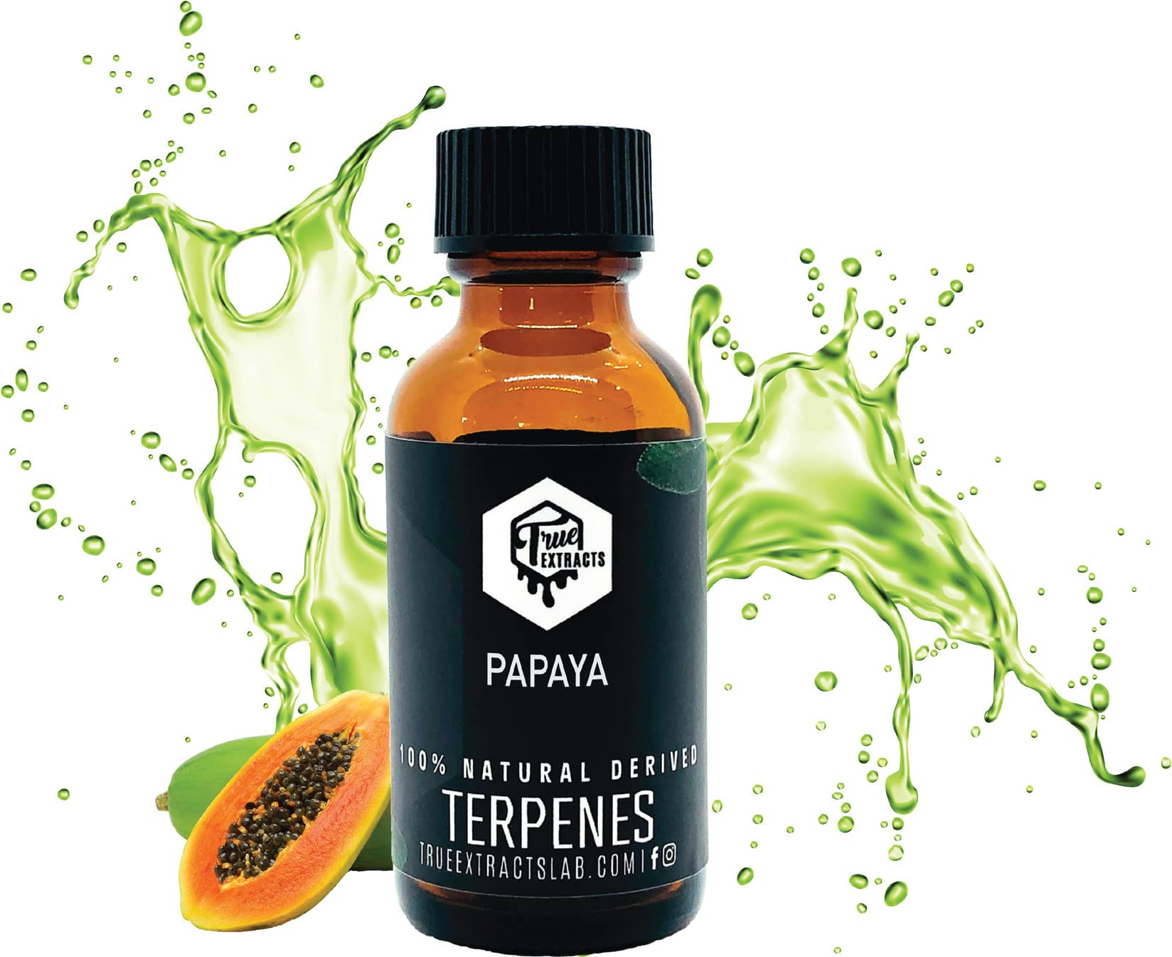 True Extracts Terpenes - Papaya | 1ml | 100% Pure Organic Terpene Concentrate | Natural Flavor Enhancer for Aromatherapy, CBD, Vape & Essential Oils | No Artificial Additives | Health & Wellness Product | Perfect for Relaxation, Meditation & Home Fragrance