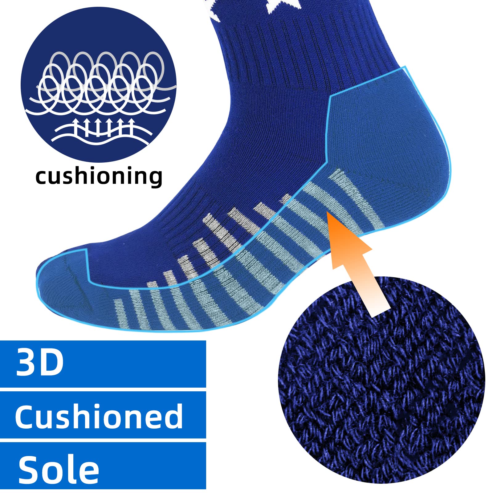 American Flag Eagle Knee High Socks - Athletic Over the Calf Compression Socks for Men & Youth Boys - Baseball, Softball, Football Sports Socks (Eagle 07-M) - Perfect for Game Day, Training & Patriotic Outfits