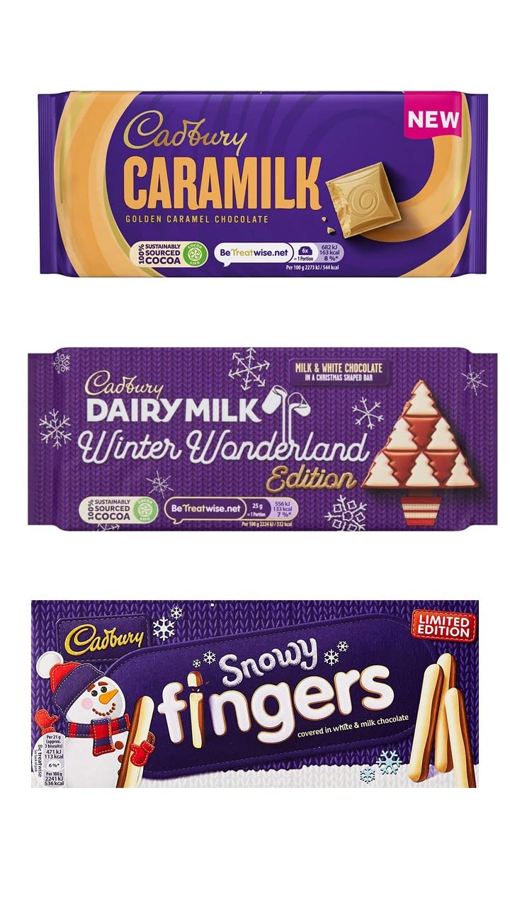 Cadbury Christmas Chocolate Bar Gift Box Set - Assorted Holiday Chocolates with Greeting Card - Perfect for Holiday Gifting, Office Parties & Family Gatherings