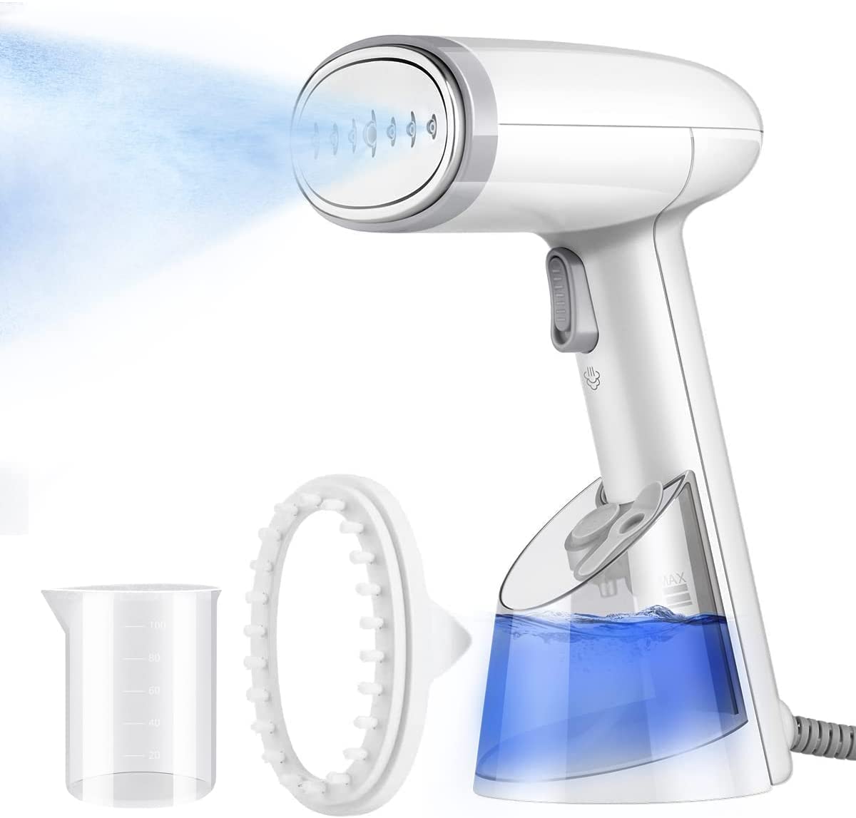 Mioduro Handheld Clothes Steamer - 1400W Portable Garment Steamer with 250ml Tank for Vertical & Horizontal Steaming | Fast Heat-up & Wrinkle Removal | Perfect for Travel, Home Use & Quick Outfit Refresh