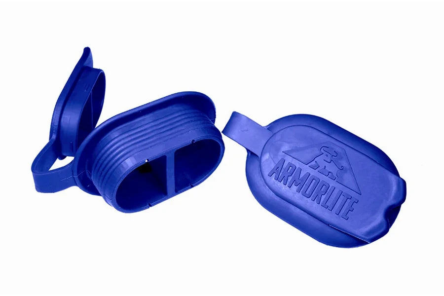 ArmorLite Drain Plug Set - 2 Pack Blue Boat Drain Plugs for Marine, RV & Pool Use - Heavy Duty Waterproof Boat Accessories