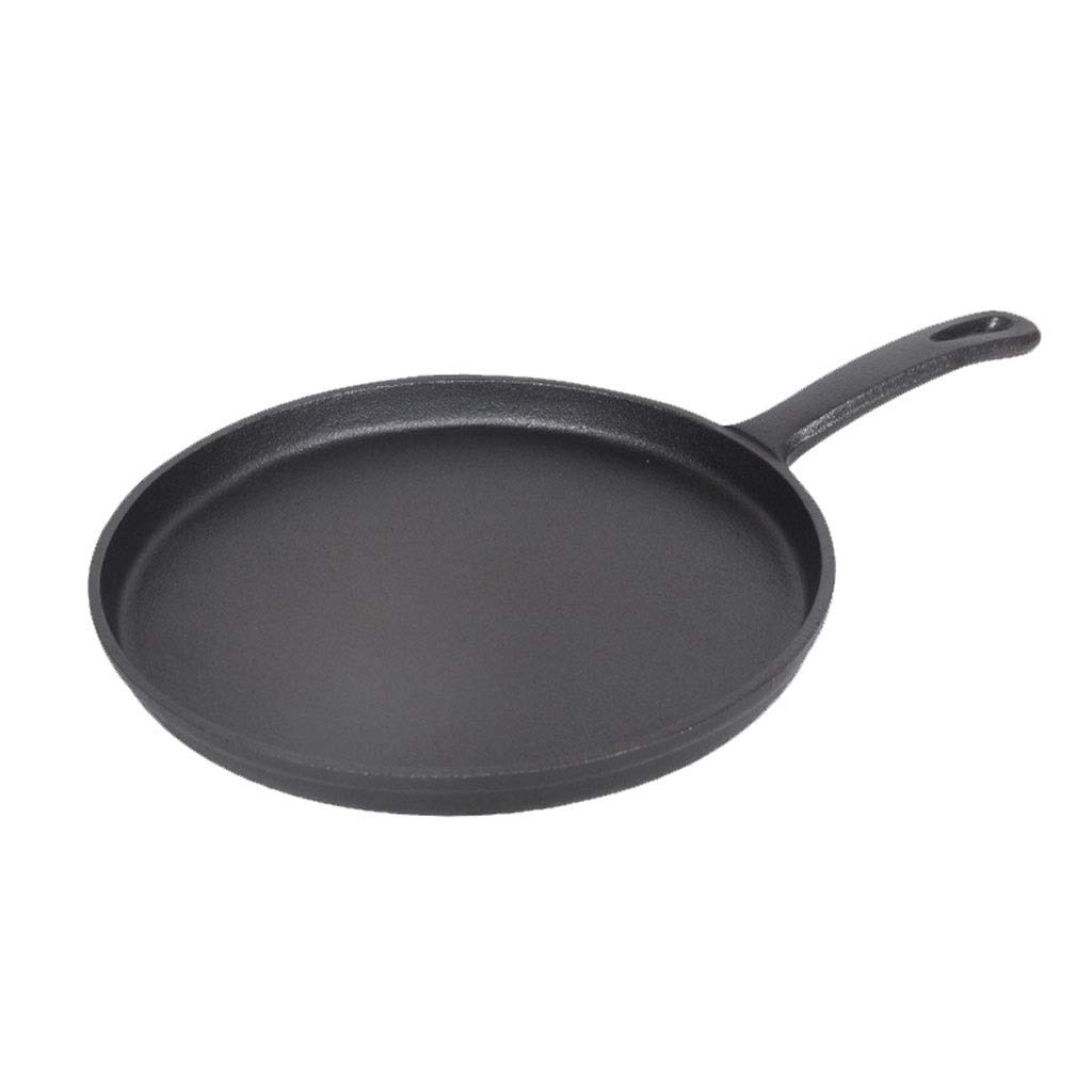 Premium Black Cast Iron Skillet - Pre-Seasoned Heavy Duty Non-Stick Frying Pan with Ergonomic Handle for Stovetop, Oven & Camping - Perfect for Searing, Baking & Outdoor Cooking