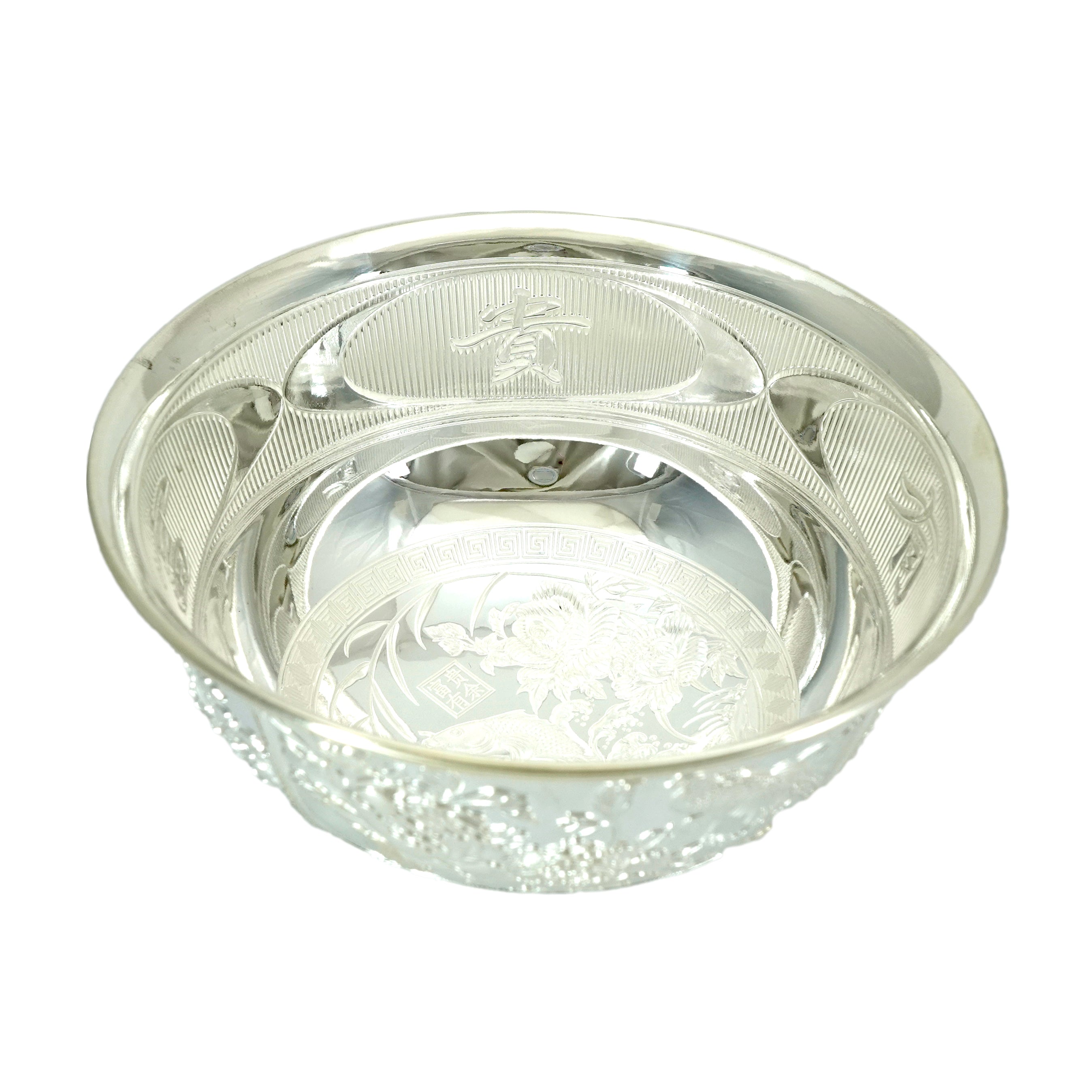 Premium Silver Bowls Set with Fish Design - Elegant Serving Bowls for Sushi, Salads, and Party Appetizers - Perfect for Home Dining, Gifts, and Special Occasions