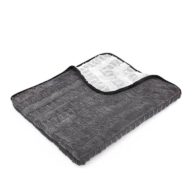 Twisted Loop & Fleece Combo Drying Towel - Super Absorbent Microfiber Car Detailing Towel for Cars, Motorcycles, Boats - Quick Dry, Scratch-Free, Reusable (Blue, 20