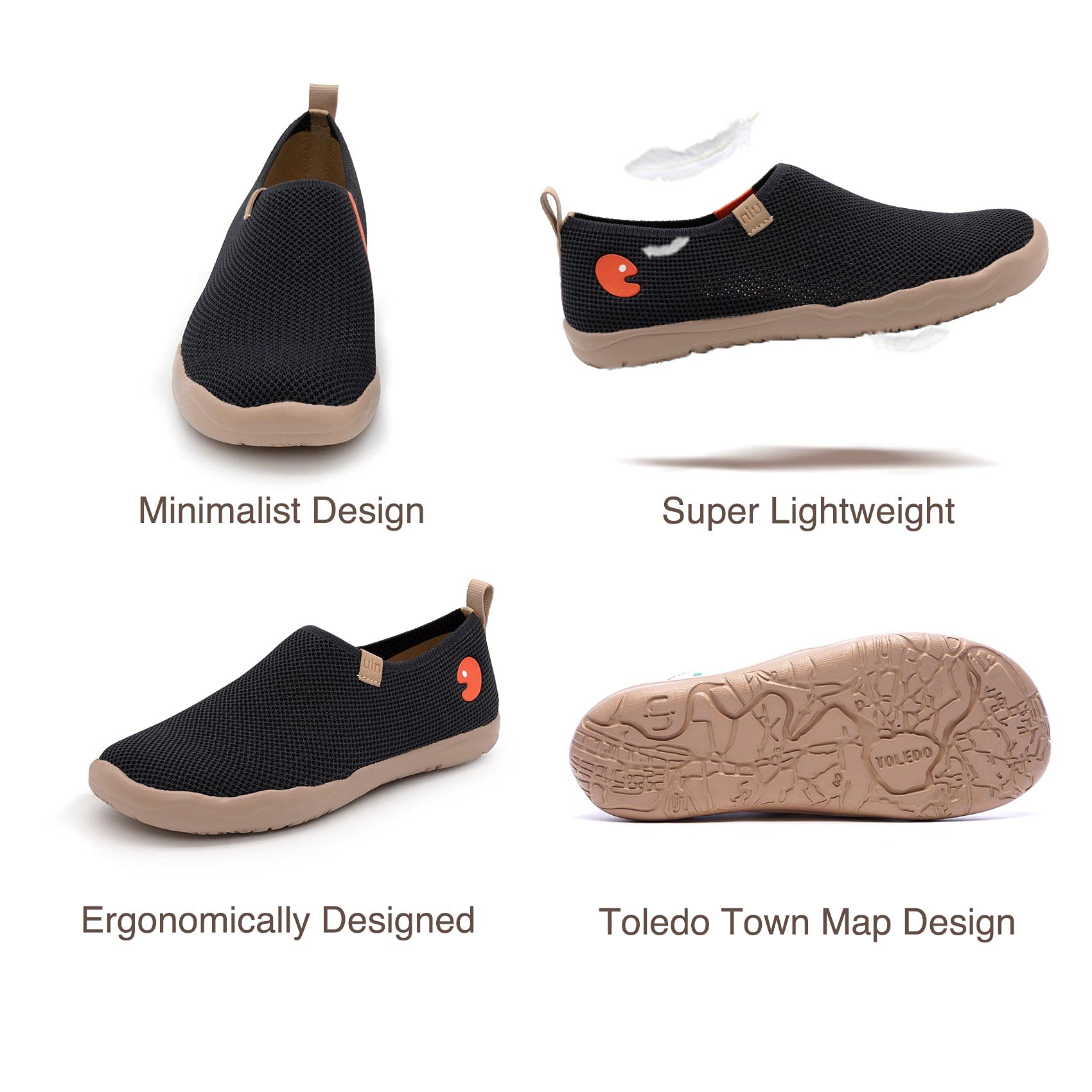 UIN Women's Slip On Sneakers - Lightweight Walking Shoes for Women, Comfortable Casual Loafers, Breathable Travel Flats for Everyday Wear (Perfect for Work, Travel & Daily Activities)