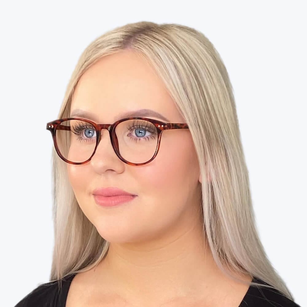 Blue Light Blocking Computer Glasses - ScreenTime Billie Tortoise Frame Reading Glasses for Women & Men - Reduce Eye Strain for Work, Gaming & Digital Screen Use