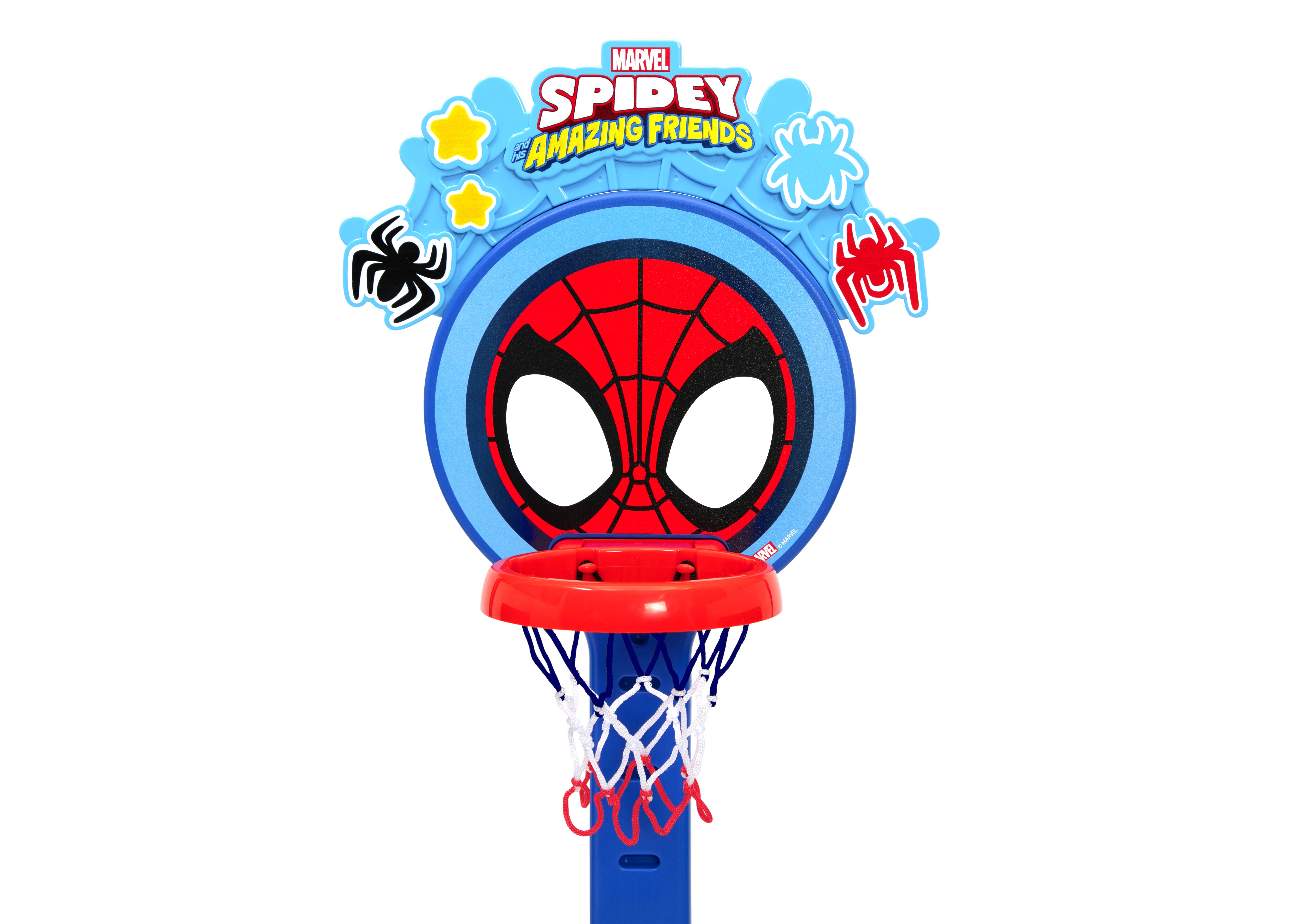 Spidey and His Amazing Friends Plastic Basketball Set - Kids Outdoor Toy for Superhero Play & Backyard Fun