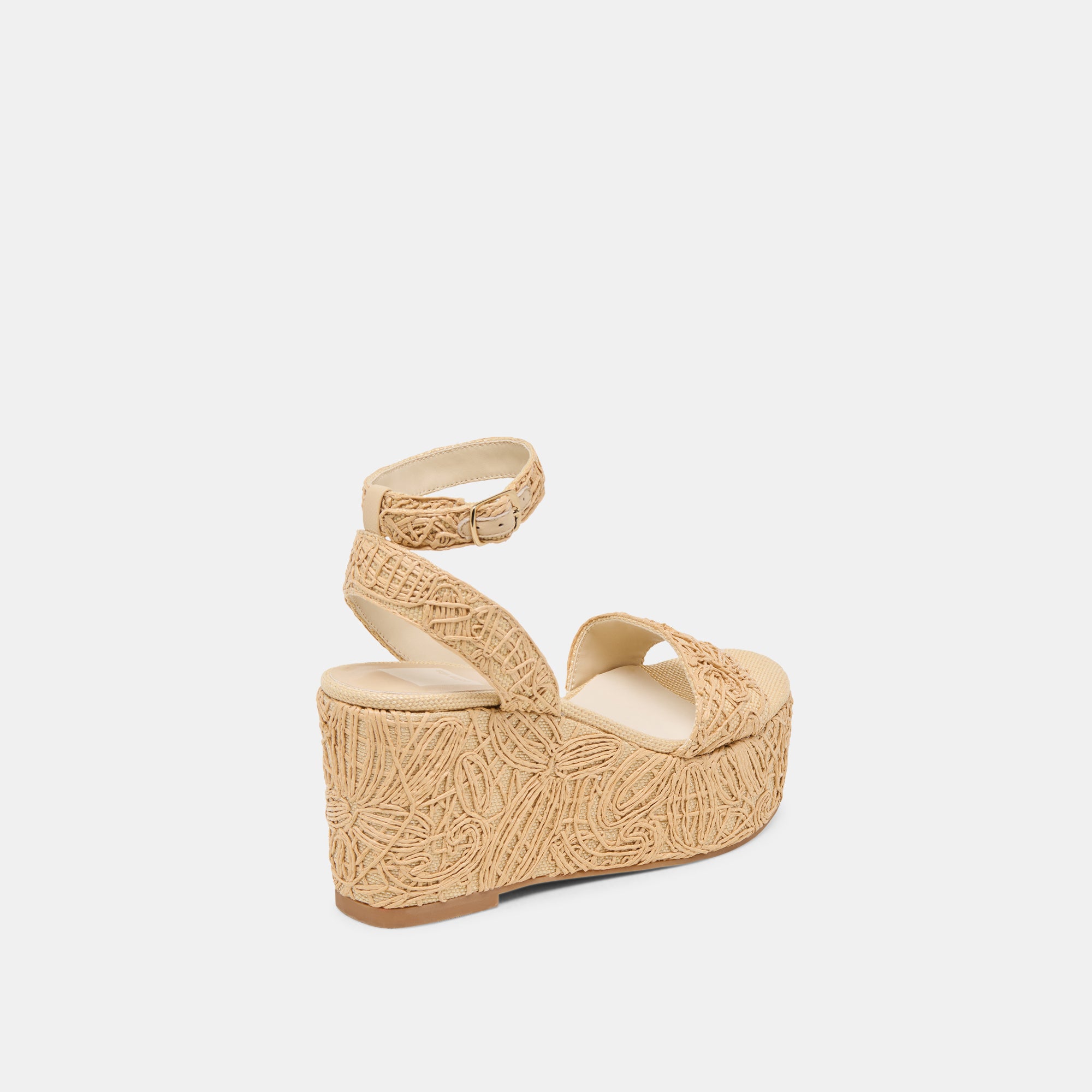 TALISA Natural Macrame Wedge Sandals for Women - Comfortable Boho Summer Beach Shoes for Outdoor Walking and Casual Wear