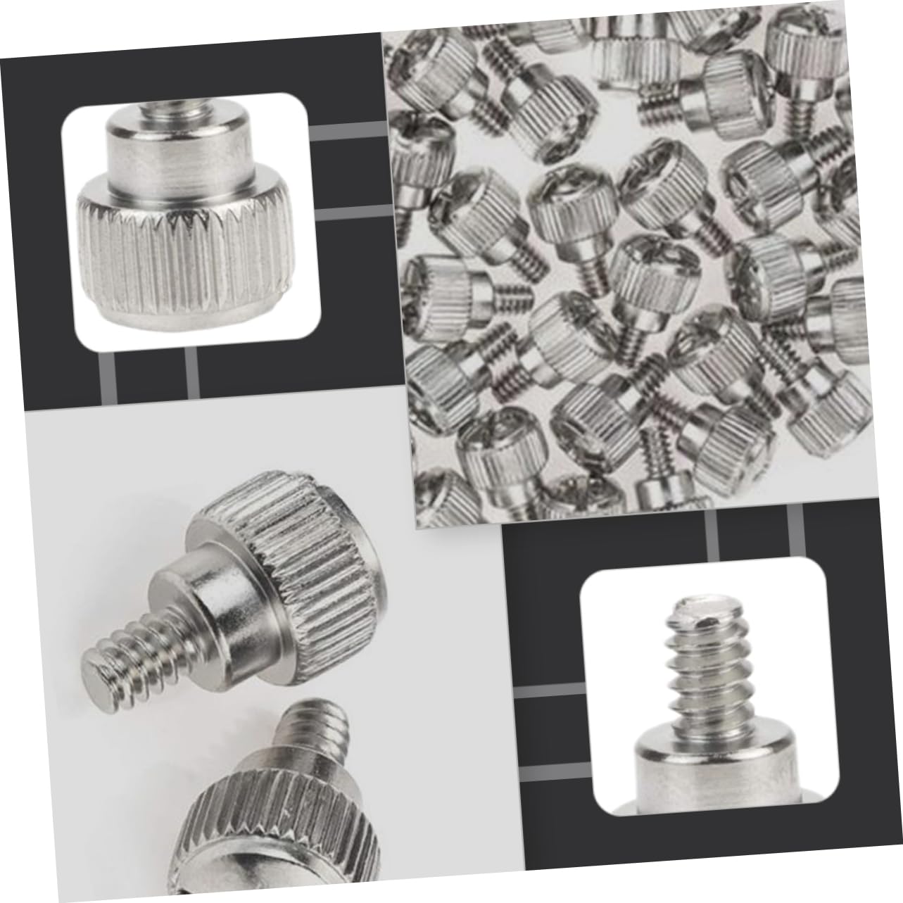 Jojofuny 100pcs Black Oxidation-Resistant Computer Case Thumb Screws - Knurled Chassis Screws with Uniform Strength for PC Builds & Hardware Upgrades (Perfect for Gaming Rigs, Workstations & DIY Computer Assembly)