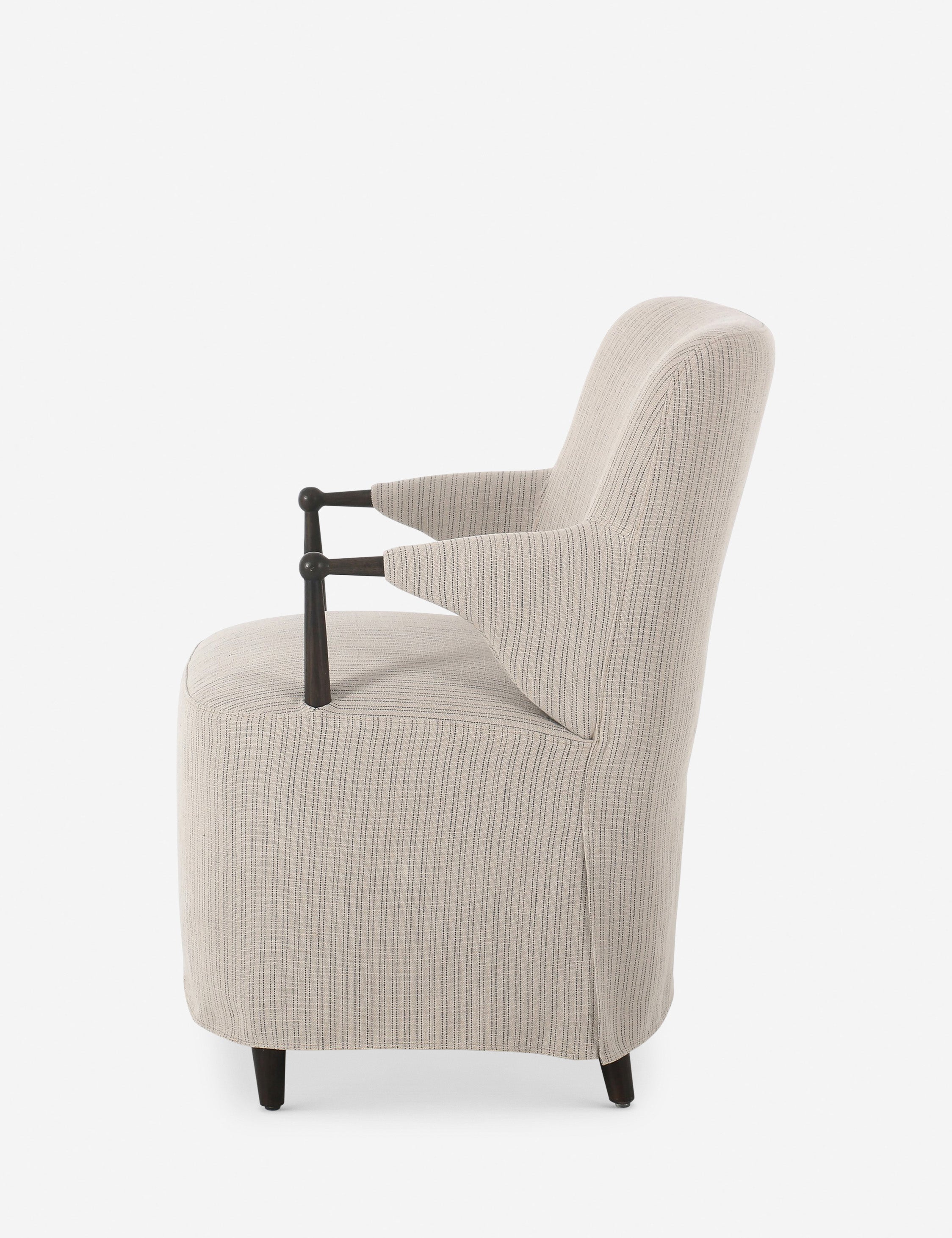 Brently Dining Chair by Amber Lewis x Four Hands - Modern Wooden Dining Chair for Kitchen & Dining Room - Perfect for Home Decor & Entertaining