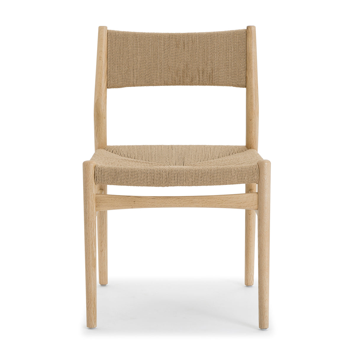 Arrow Paper Cord Dining Chair - Natural Woven Seat, Modern Scandinavian Design, Sturdy Wooden Frame - Perfect for Kitchen, Dining Room, and Outdoor Patio Use