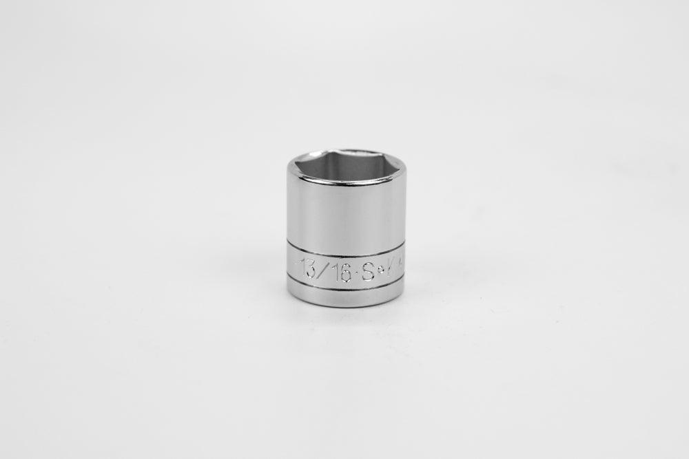 13/16 & 3/8 Drive 6-Point Chrome Socket Set - Perfect for Automotive Repairs, Machinery Maintenance, and DIY Projects