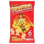 Pom-Bear Original Flavor Bear-Shaped Potato Snacks - 6 Pack (19g Each) | Crunchy & Delicious Kids Snacks for Lunch Boxes, Parties & On-The-Go