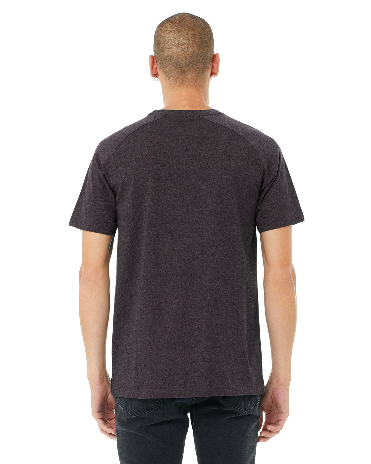 Bella + Canvas 3201 Men's Heather CVC Raglan T-Shirt | Soft Comfortable Crew Neck Tee for Casual Wear, Gym & Everyday Outfits