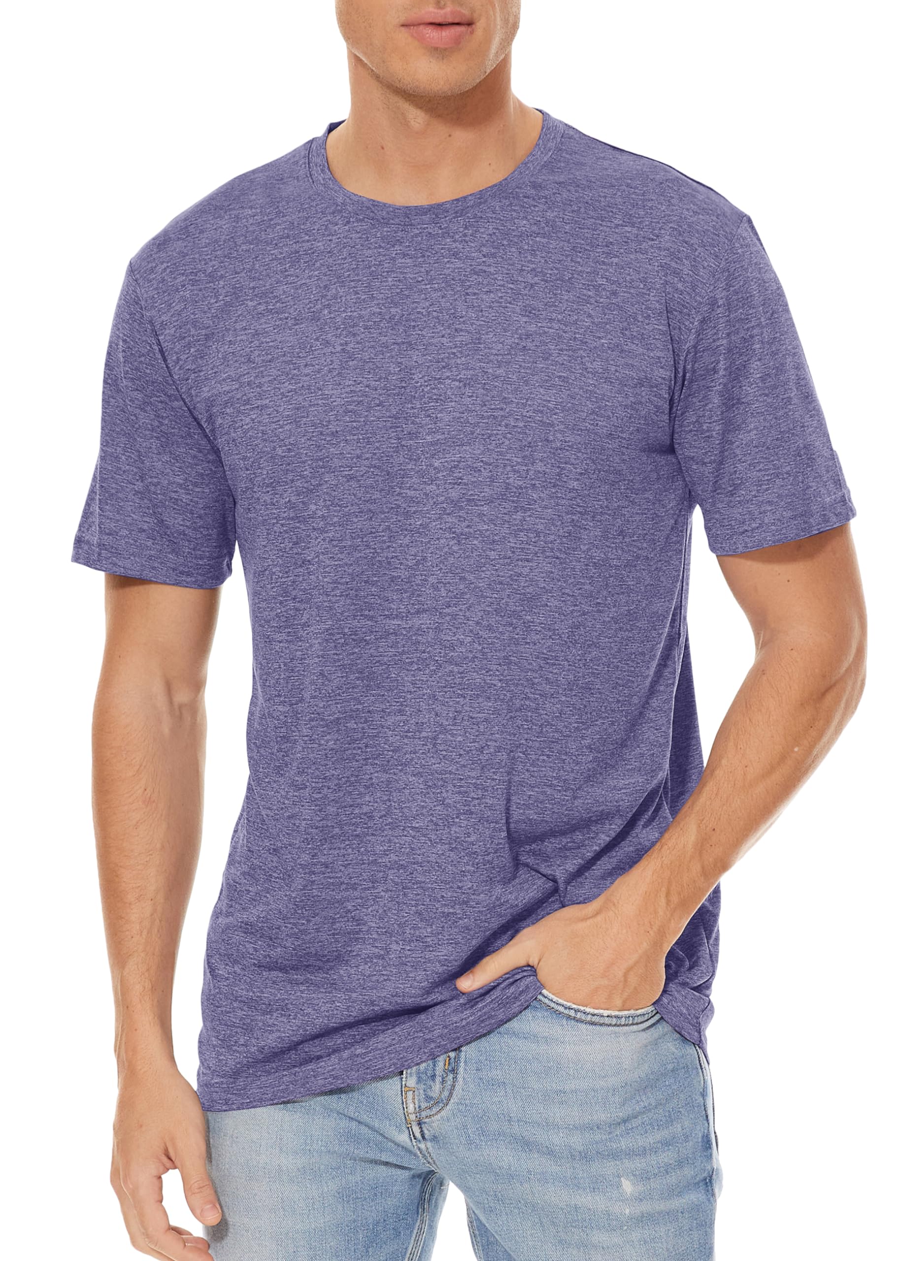 TACVASEN Men's Workout Shirts - Moisture Wicking Short Sleeve Athletic T-Shirt for Running, Gym & Training | Breathable Quick Dry Crewneck Tee for Active Lifestyle & Sports Performance