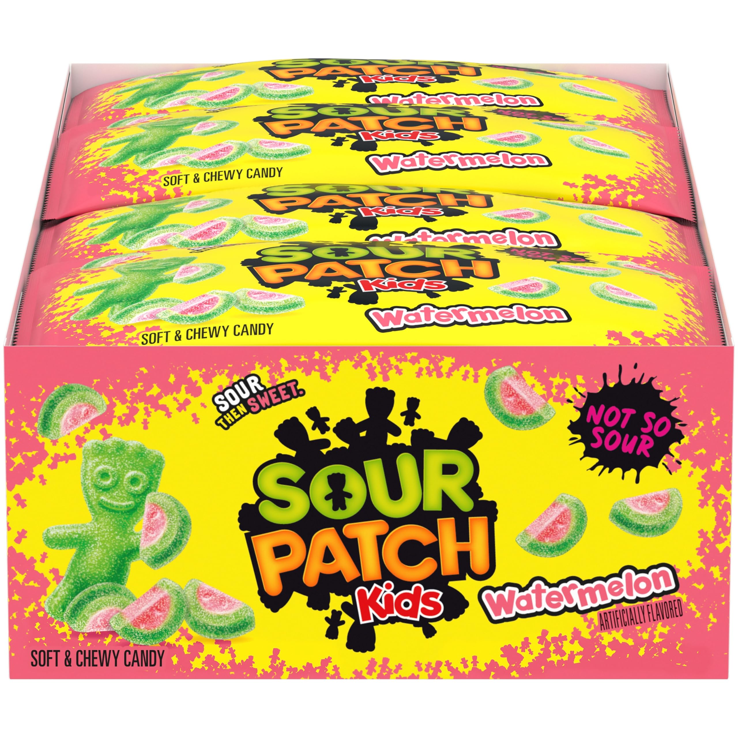 Sour Patch Kids Watermelon Soft & Chewy Candy - Bulk Pack of 24 (2 oz Bags) - Sweet & Tangy Treats for Parties, Movie Nights & Snacking