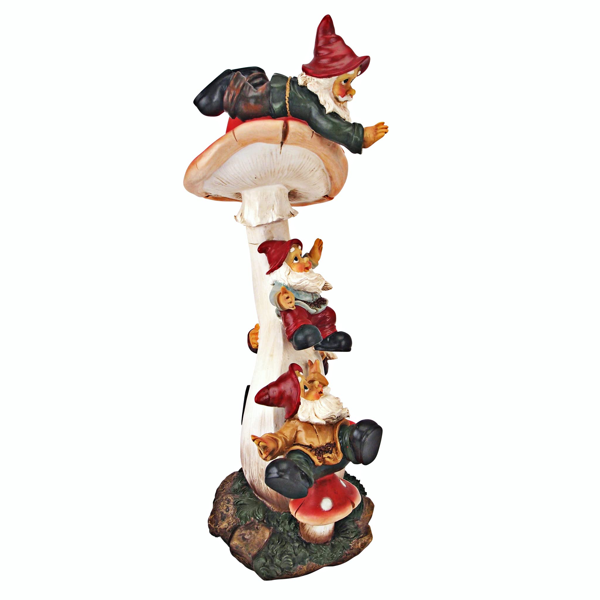 Garden Gnome Statue with Mushroom House - Whimsical Fairy Garden Decor for Outdoor & Indoor Use - Perfect for Lawn, Patio, and Backyard Landscaping