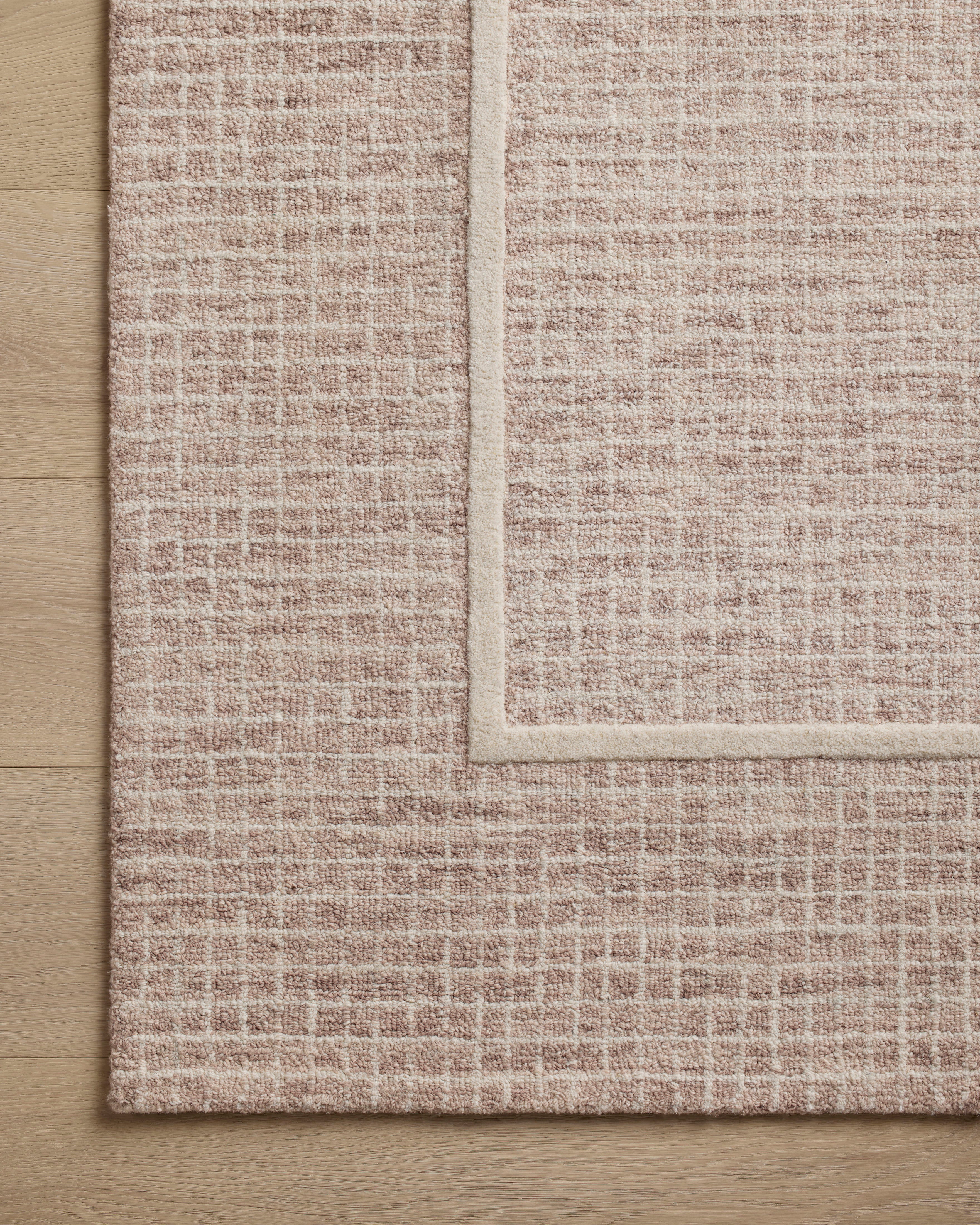 Briggs Blush & Ivory Area Rug - Soft Plush Shaggy Carpet for Living Room, Bedroom, Nursery - Non-Slip Comfortable Floor Mat for Home Decor