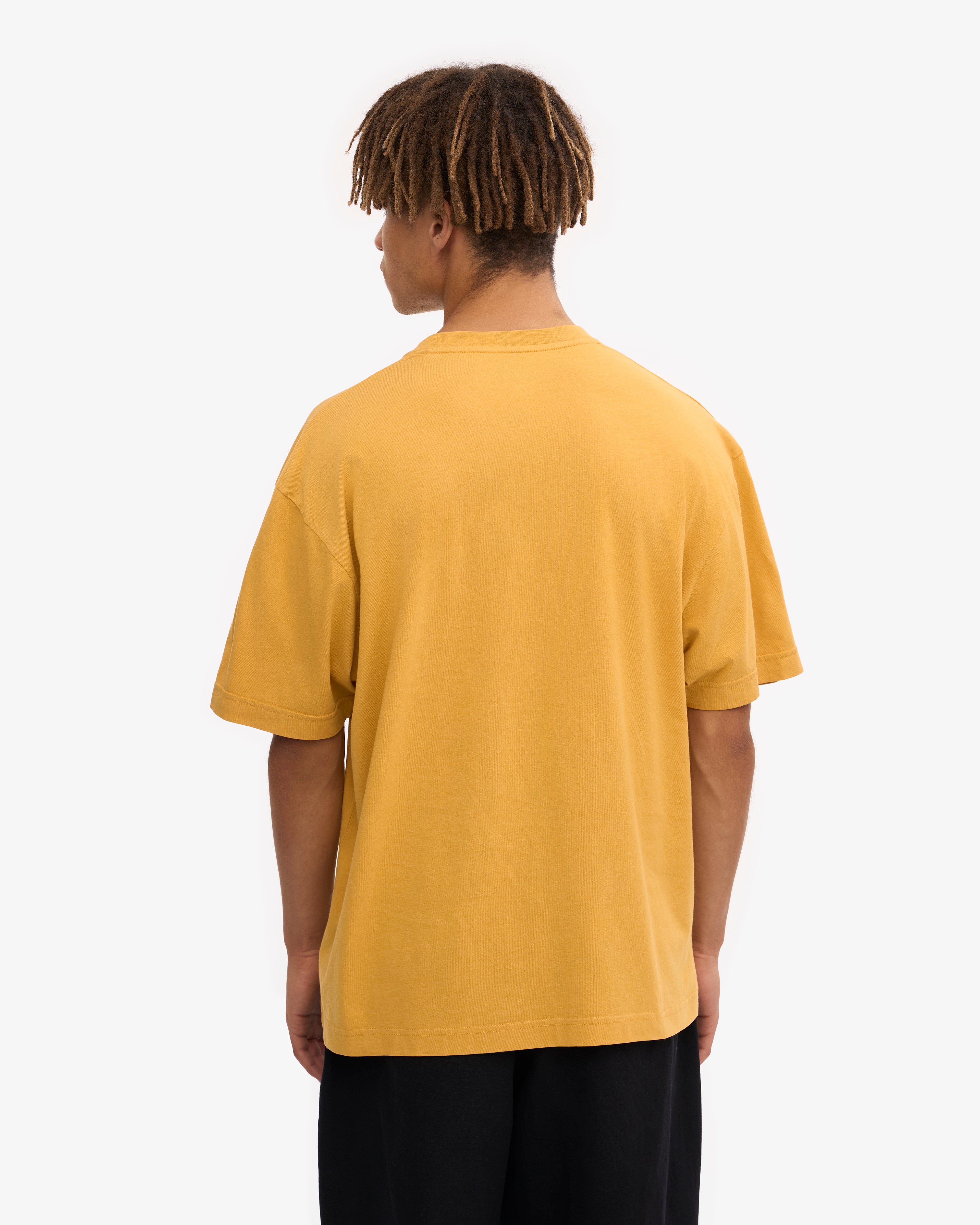 Organic Oversized T-Shirt for Women - Soft Burned Yellow Cotton Tee - Loose Fit Casual Shirt for Everyday Wear, Street Style & Layering