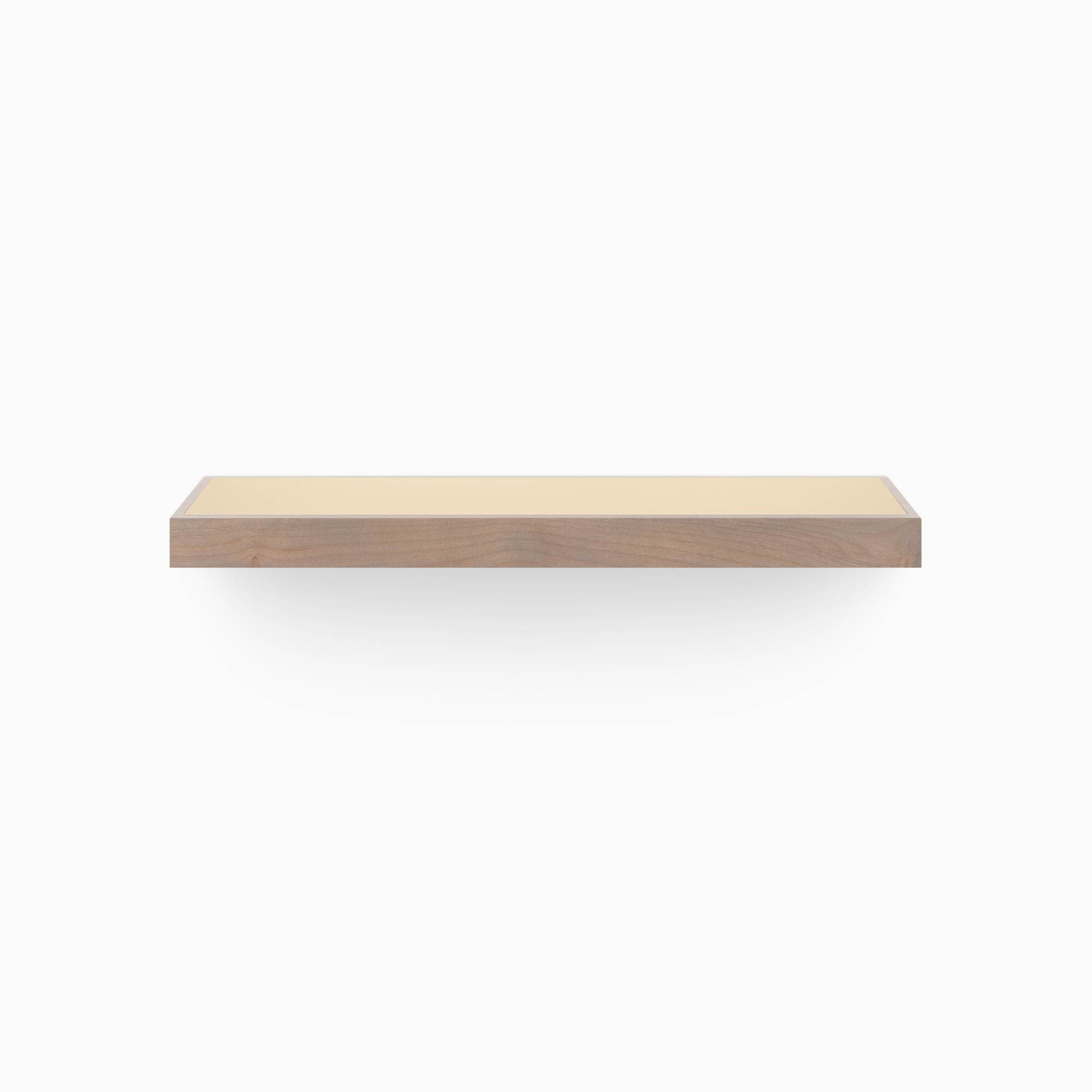 Aksel Inlay Hatch Grey Floating Shelf - Modern Wall Mounted Storage for Living Room, Bathroom & Office Decor