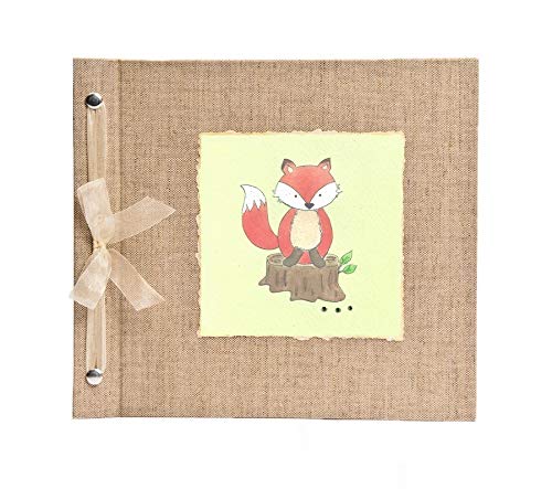 Beautiful Baby Memory Book Keepsake - Fox Lime Baby Journal & Photo Album for Boys & Girls | Perfect for First Year Milestones, Christening Gifts & Family Photo Preservation