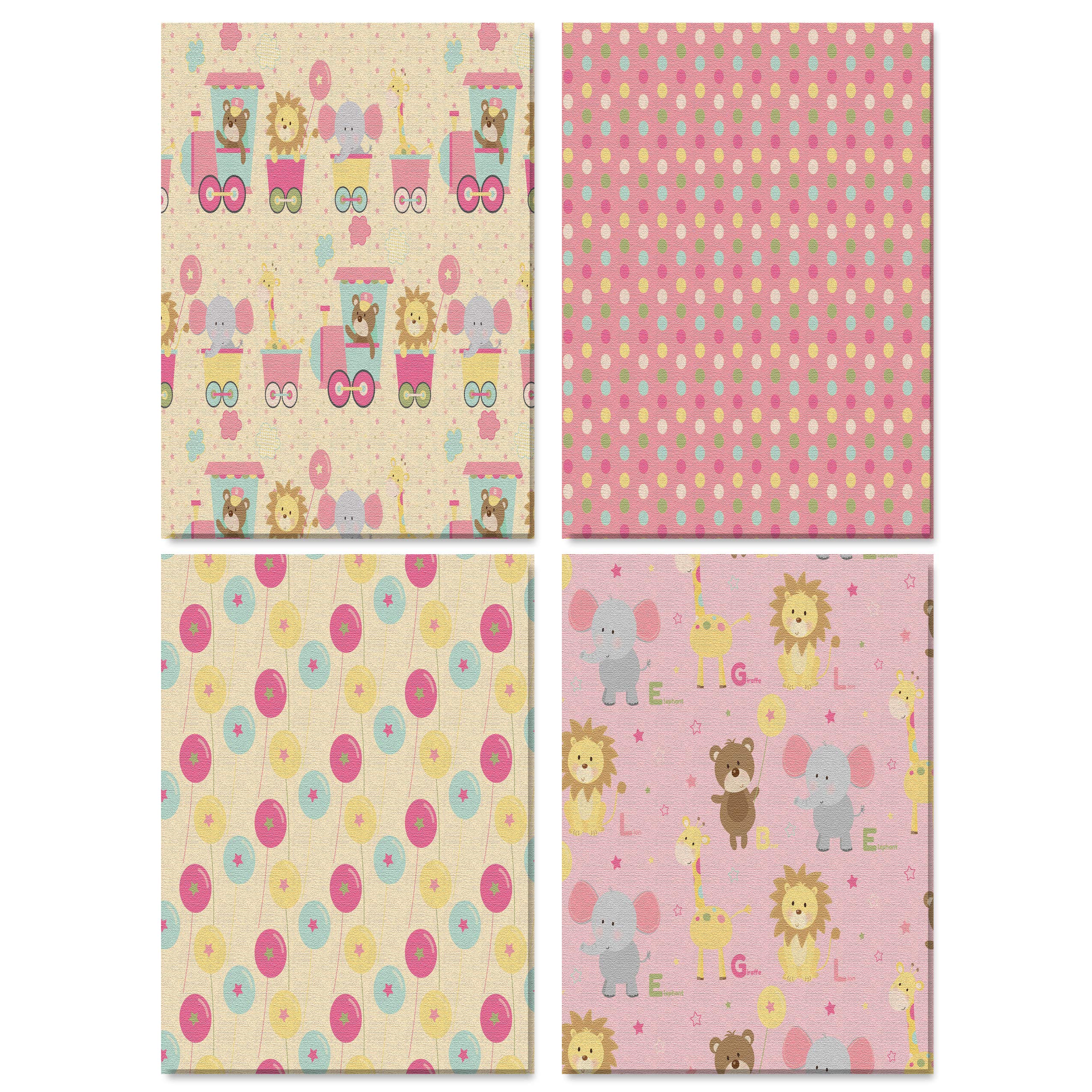 Circus Animal Wall Prints Set of 4 - 8x10