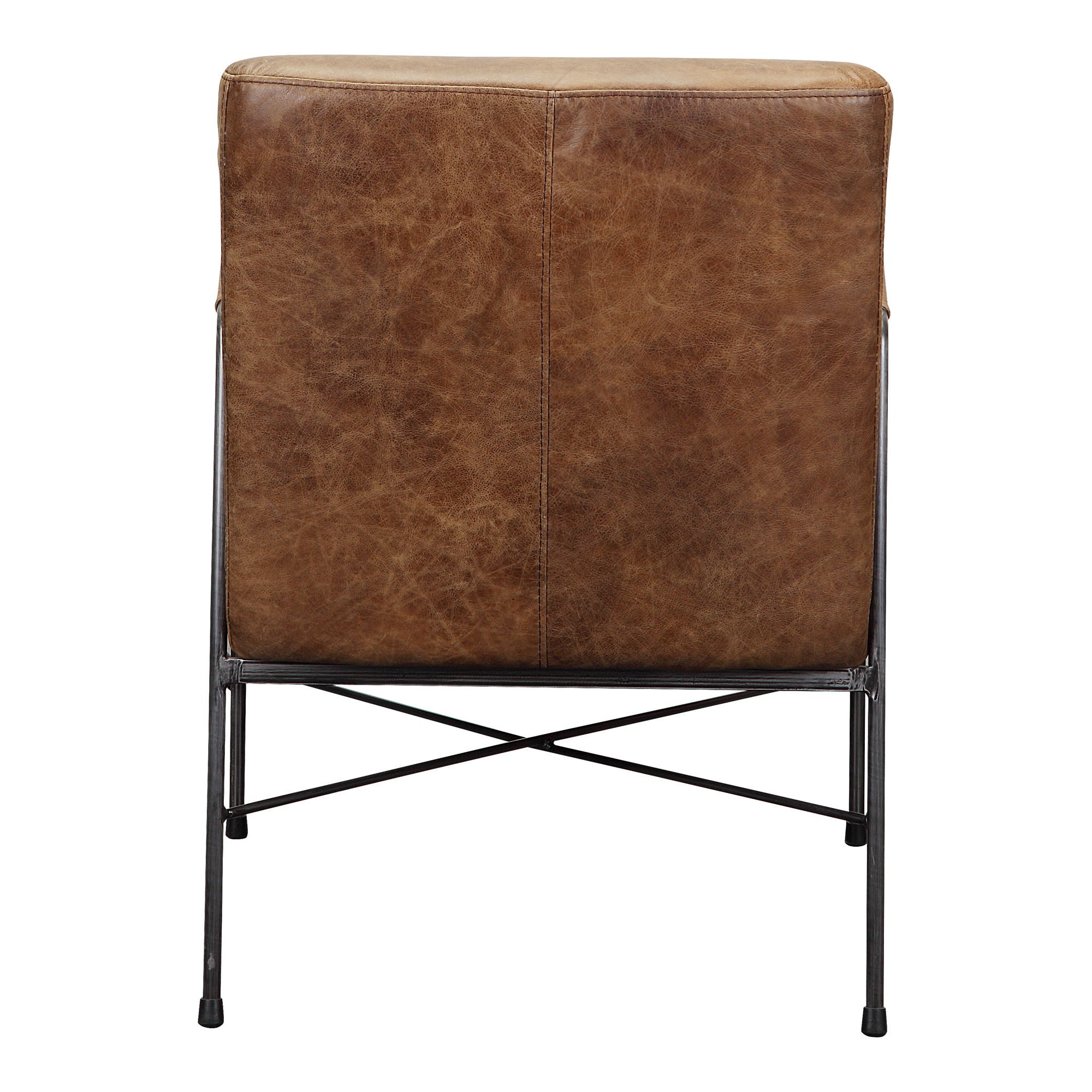 Premium Dagwood Leather Armchair in Light Brown - Modern Living Room Furniture for Home Office & Lounge Comfort
