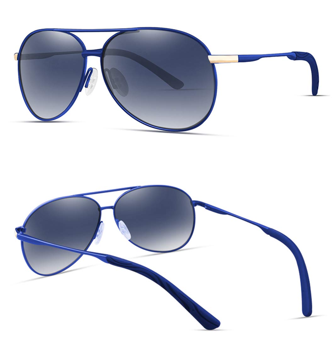 Polarized Aviator Sunglasses for Men & Women - UV400 Protection Metal Frame - Classic Retro Style for Driving, Outdoor Sports & Fashion Accessories