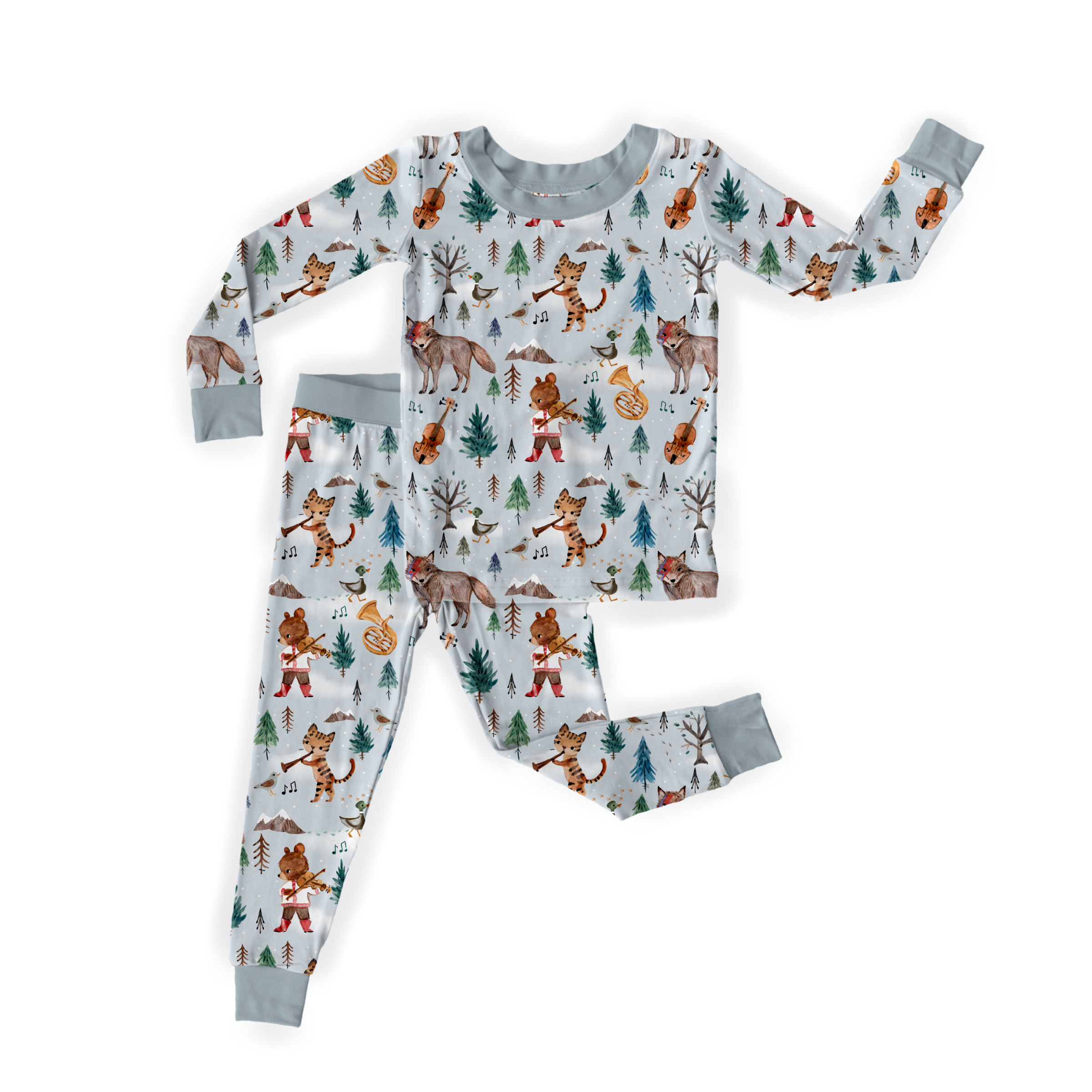 Peter & The Wolf 2-Piece Pajama Set for Boys - Soft Cotton Sleepwear with Classic Storybook Design - Perfect for Bedtime & Lounging at Home