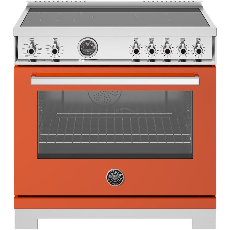 Bertazzoni PRO365ICFEPART 36 Inch Freestanding Induction Range - Professional Grade Stainless Steel Cooktop with 5 Burners & Oven for Home Kitchen | Perfect for Chefs, Baking & Family Cooking