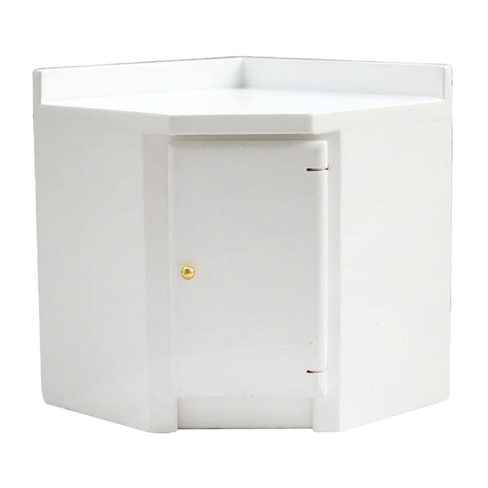 1:12 Miniature Kitchen Cabinet - Dollhouse Furniture for Display & Decoration, Corner Cabinet Showcase - Perfect for Dollhouse Kitchens, Room Decor & Miniature Displays