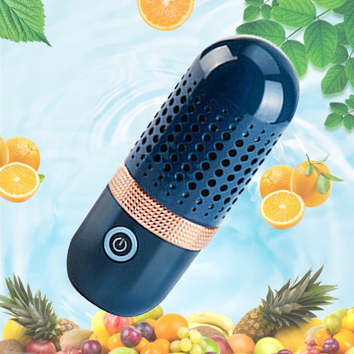 VOSTEVAS Portable Ultrasonic Fruit and Vegetable Washer - USB Wireless Food Cleaner for Fruits, Vegetables, Rice & Meat | Automatic Cleaning Capsule for Kitchen, Camping & Travel (#01)