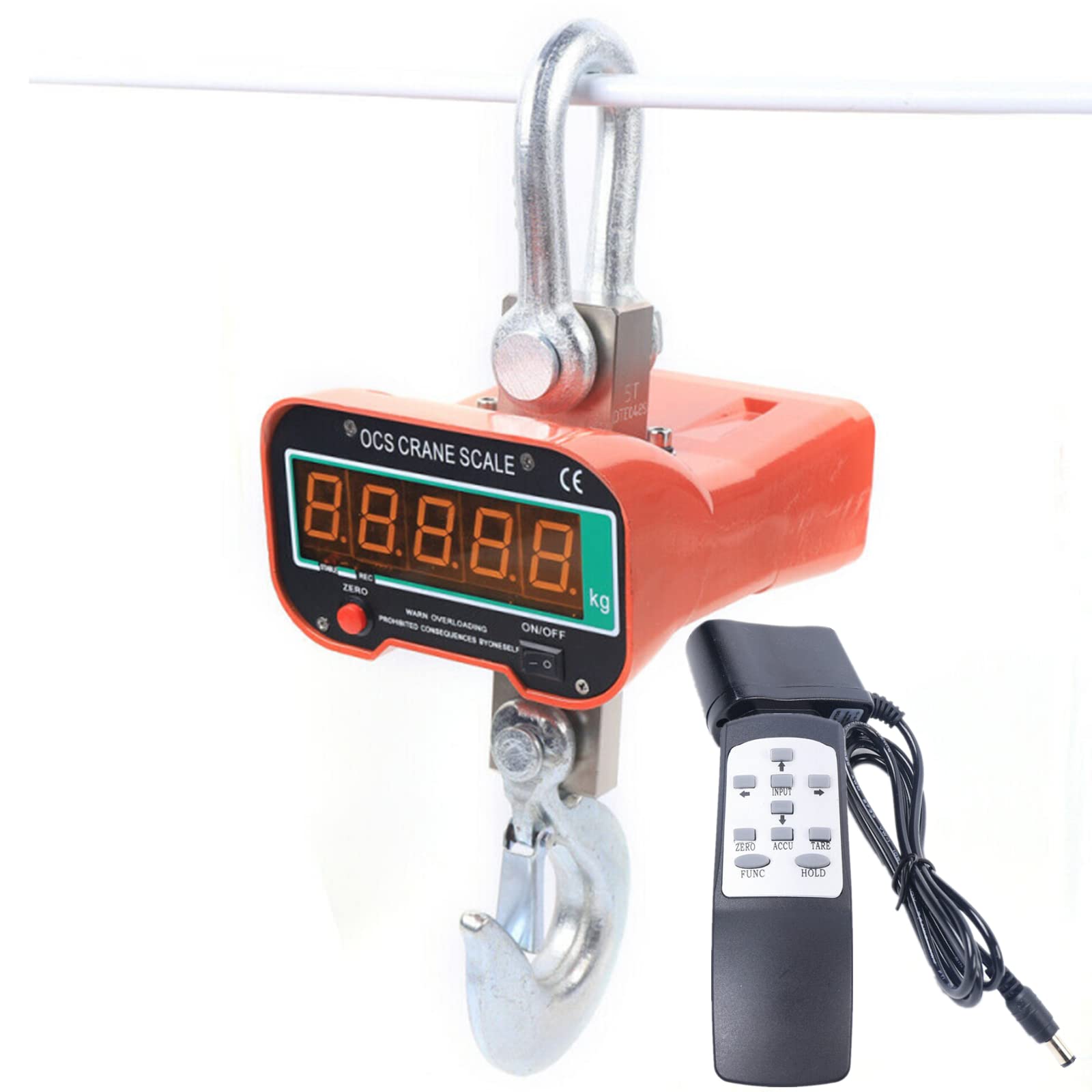 Digital Crane Scale 6600LB/3000KG with Remote Control - High Precision Industrial Hanging Scale with LED Display for Heavy Duty Lifting - Perfect for Hunting, Farm, Factory & Construction Use