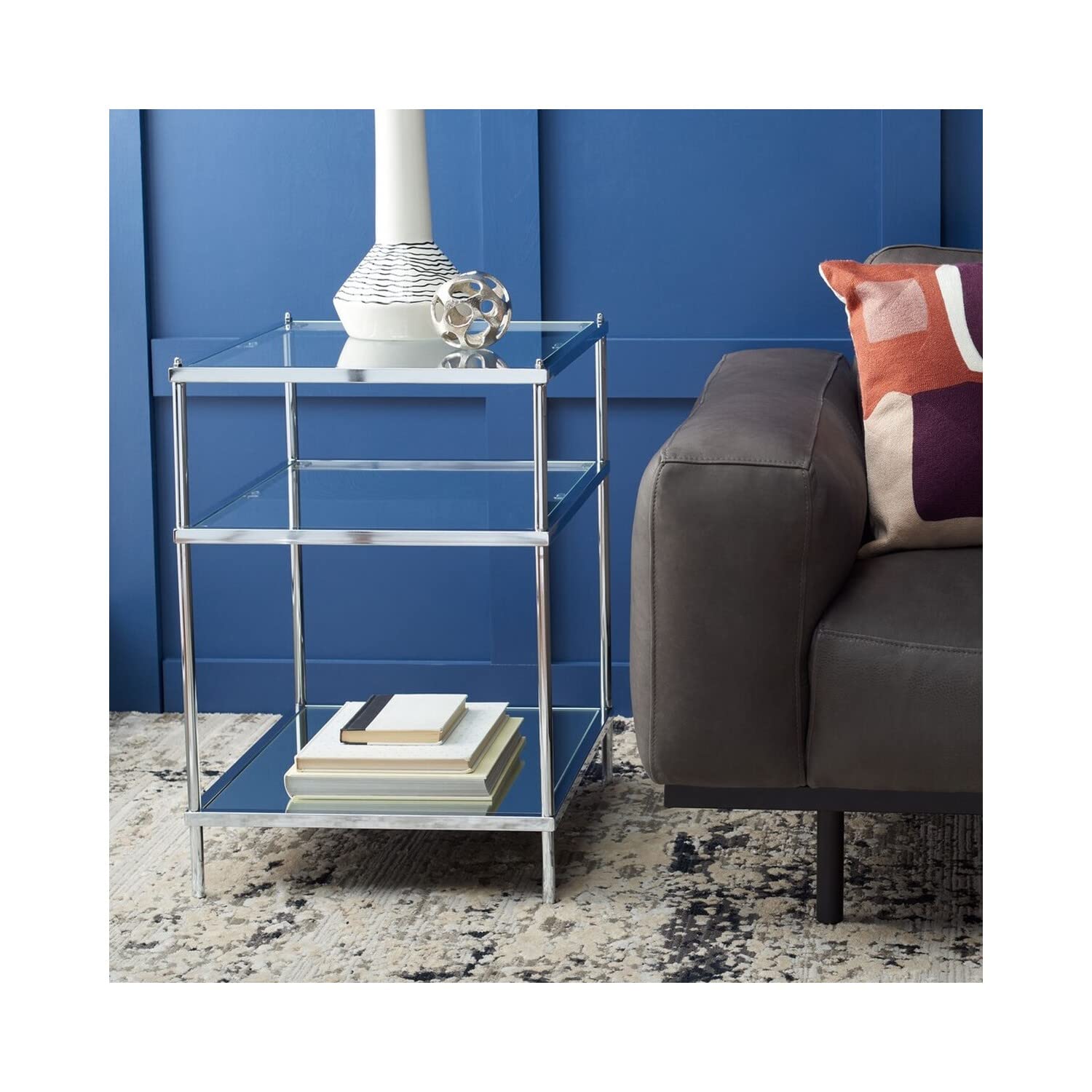 Safavieh Noelia Gold 3-Tier Square Accent Table - Elegant Side Table for Living Room, Bedroom & Office Decor