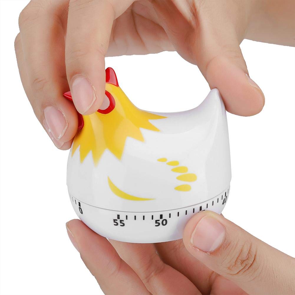 White Chicken Pattern Kitchen Timer - Digital Countdown Timer for Cooking, Baking, BBQ & Meal Prep | Perfect for Home Chefs & Baking Enthusiasts