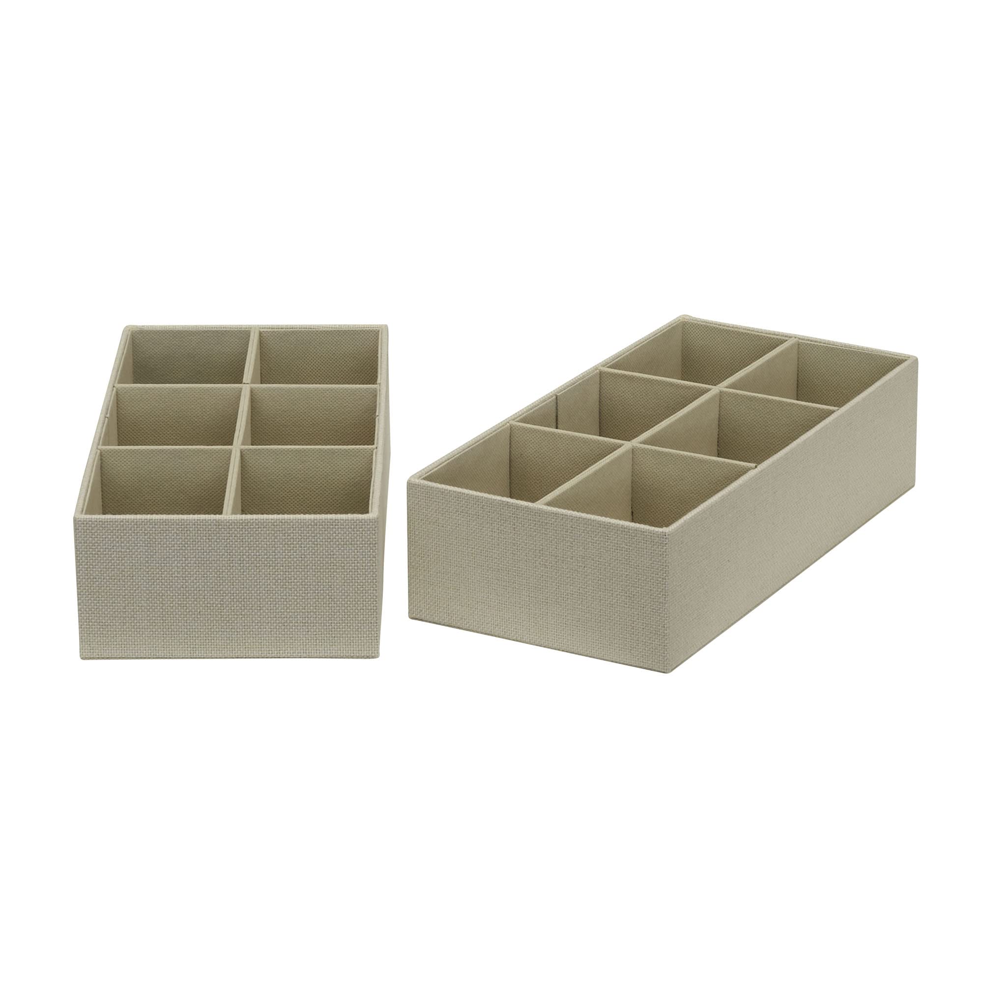 3-Piece Drawer Organizer Set with Customizable Inserts - Large Tray & 2 Small Trays for Kitchen, Bathroom & Bedroom Storage - Cream Home Organization Essentials