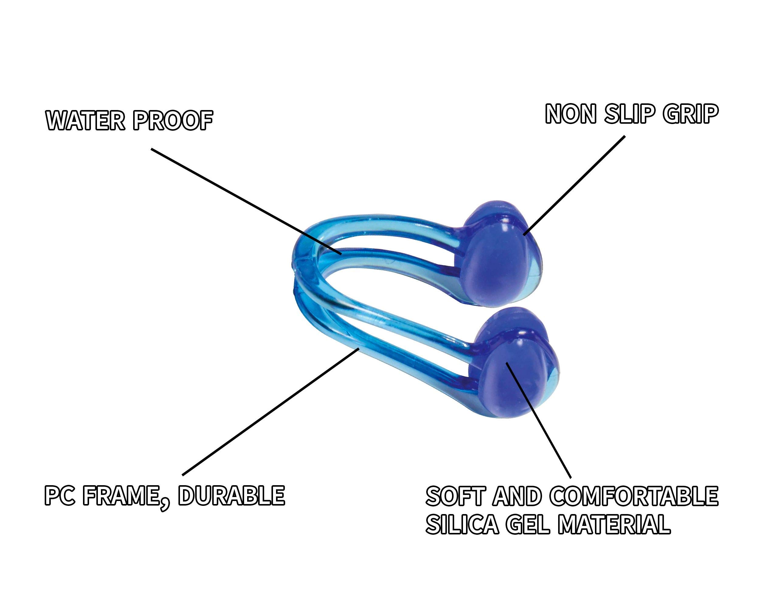 Swimming Nose Clips for Adults - Waterproof Nose Plugs for Pool & Snorkeling