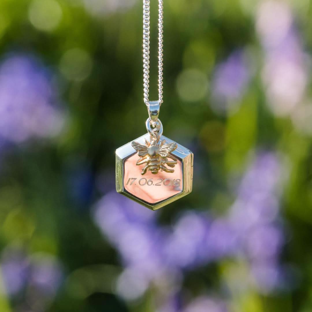 Hexagon Locket Necklace - Sterling Silver Pendant with Chain for Women, Elegant Geometric Jewelry Gift for Her | Perfect for Valentine's Day, Anniversary, Birthday & Special Occasions