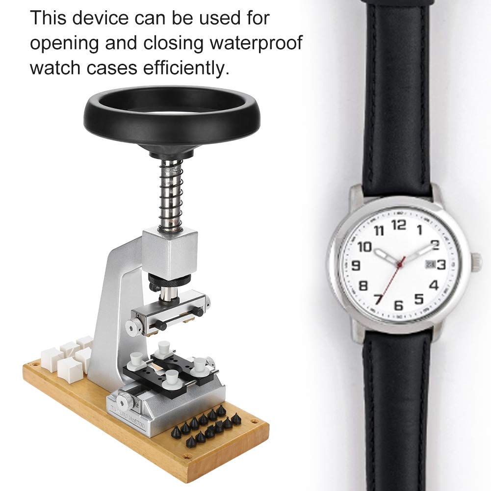 Professional 5700 Bench Screw-in Watch Case Opener Tool Kit with 6 Dies - Perfect for Oyster & Waterproof Watches Repair | Watch Back Removal & Closing Tool for Watchmakers & DIY Enthusiasts | Ideal for Rolex, Omega & Luxury Watch Maintenance