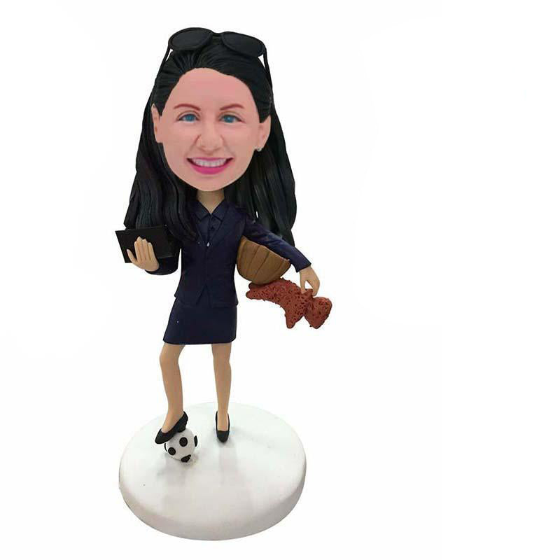 World's Best Mom Personalized Bobblehead - Custom Portrait Figurine for Mother's Day, Birthday Gifts & Home Decor