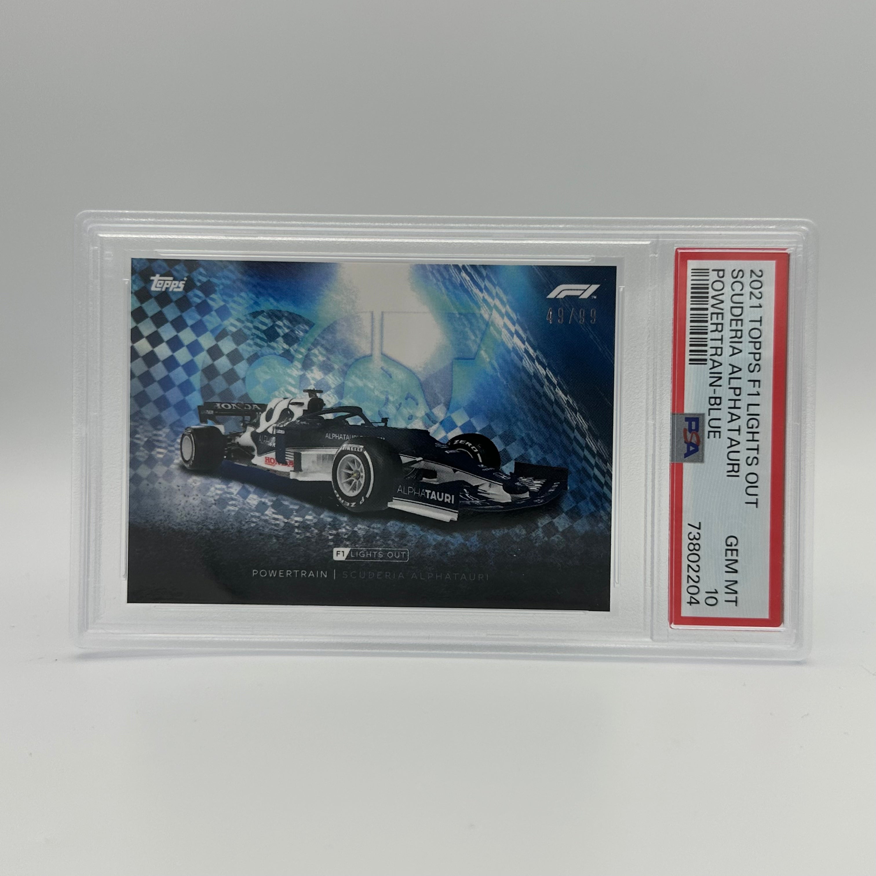 PSA 10 Scuderia AlphaTauri Powertrain Blue #49/99 - Limited Edition Racing Collectible for Fans & Display Cases