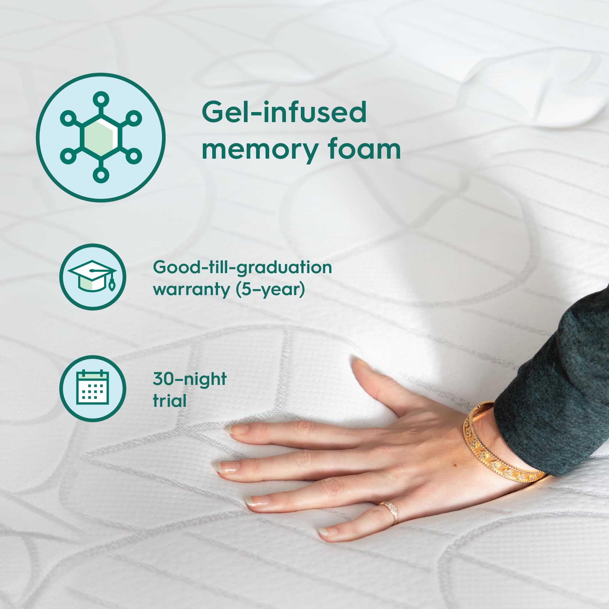 Sleepyhead Cooling Gel Memory Foam Mattress Topper - 3'' Thick Twin Size (38x75 inches) with Washable Cover | College Dorm Essential for Hot Sleepers | Perfect for Dorm Rooms, Guest Beds & Apartment Living