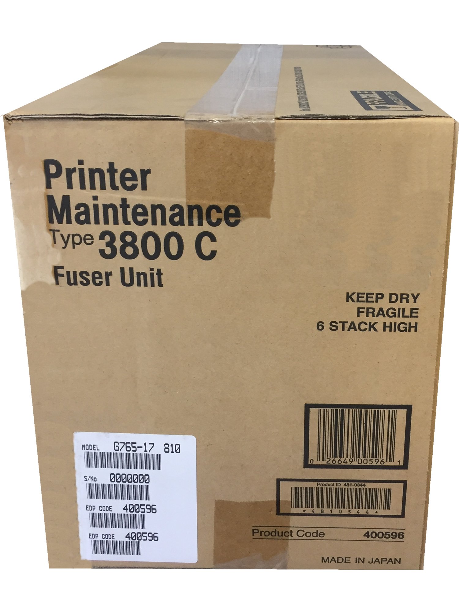 Ricoh 400596 Fuser Unit Type 3800C Replacement Part - Compatible with Ricoh Printers & Copiers - High-Quality Office Printing Solution