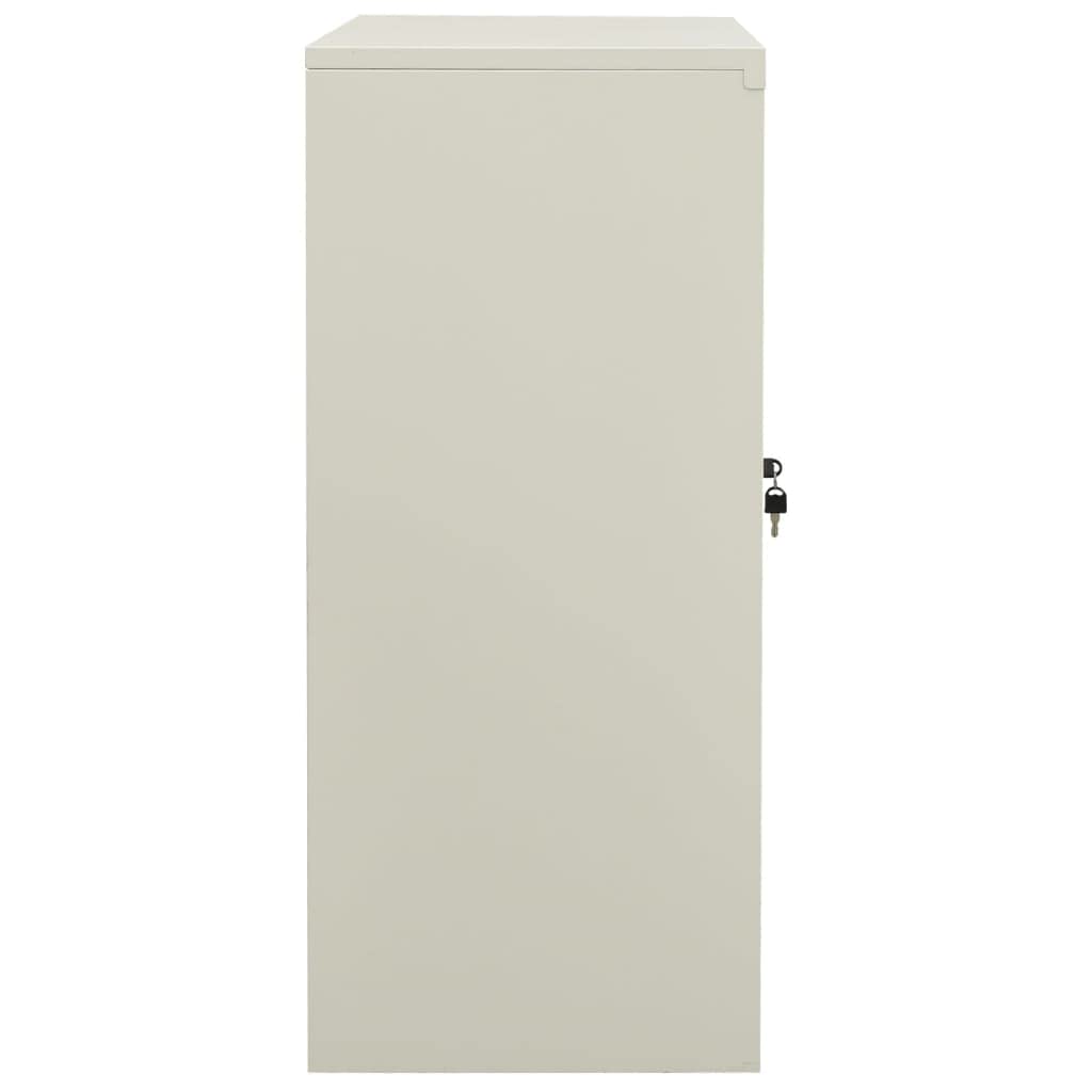 Scandinavian Style Steel Filing Cabinet with Tempered Glass Doors - 35.4