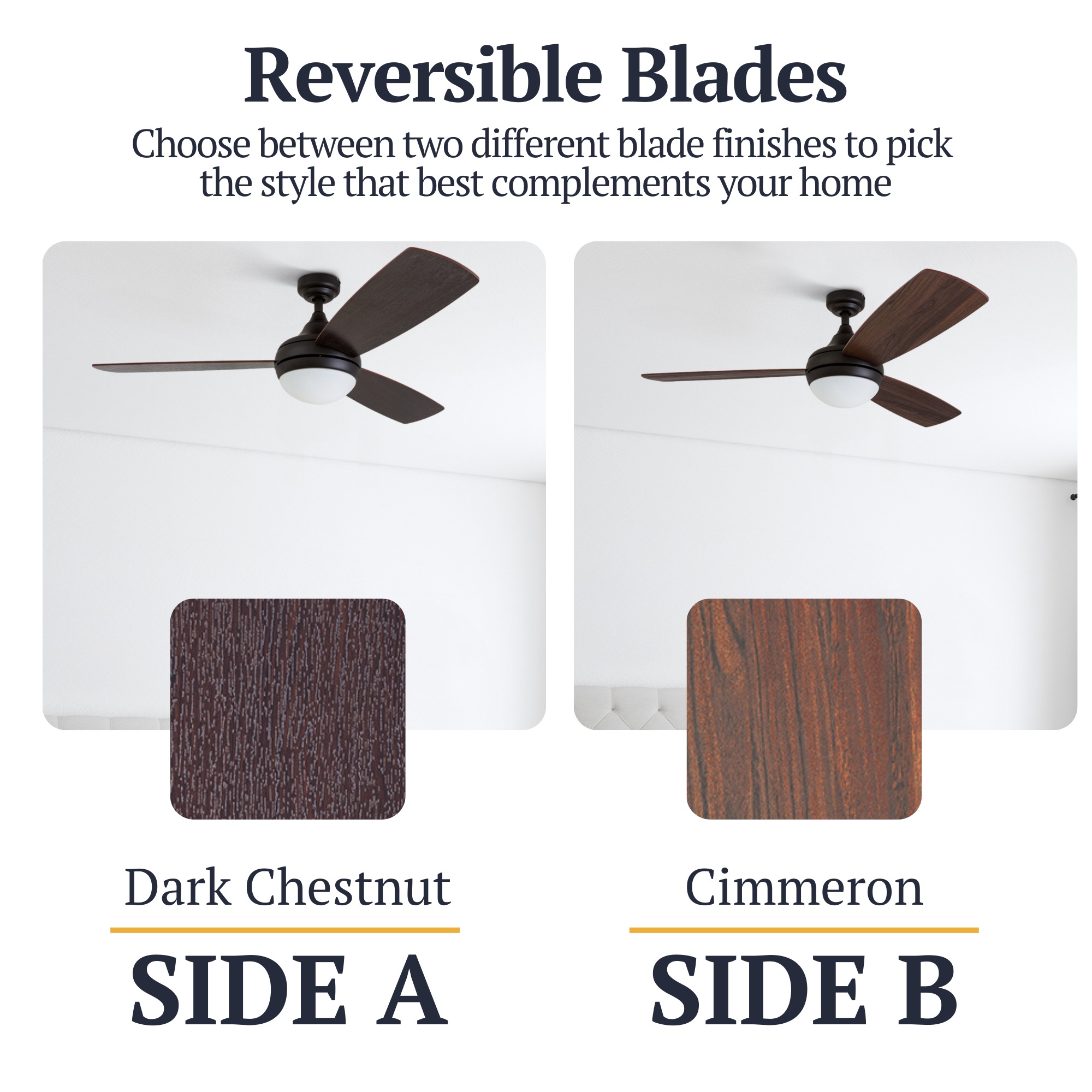 52 Inch Remote Control Ceiling Fan with Light - Espresso Brown Finish - Perfect for Living Room, Bedroom, and Office Spaces