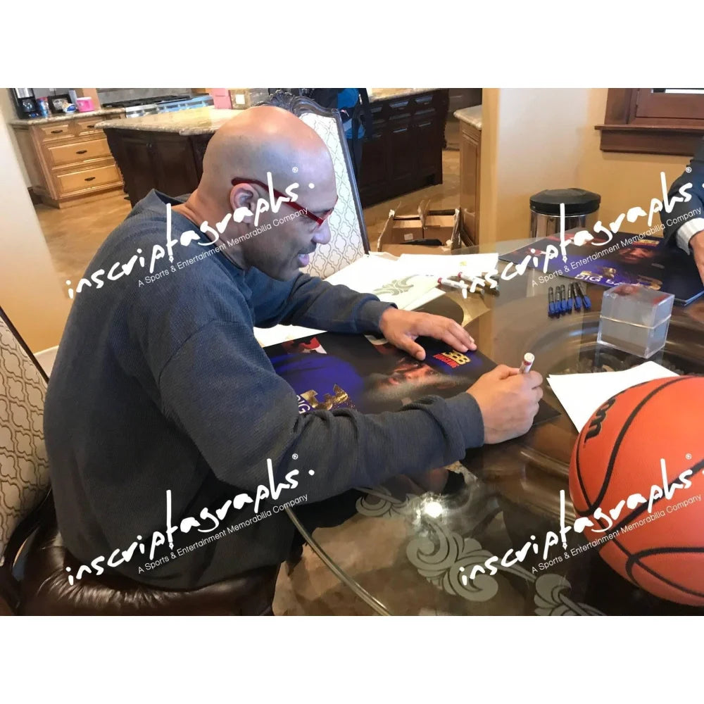 Lavar Ball Hand Signed 16x20 Photo with Inscription #D/65 COA Autograph - Authentic Collectible Basketball Memorabilia for Fans & Sports Enthusiasts
