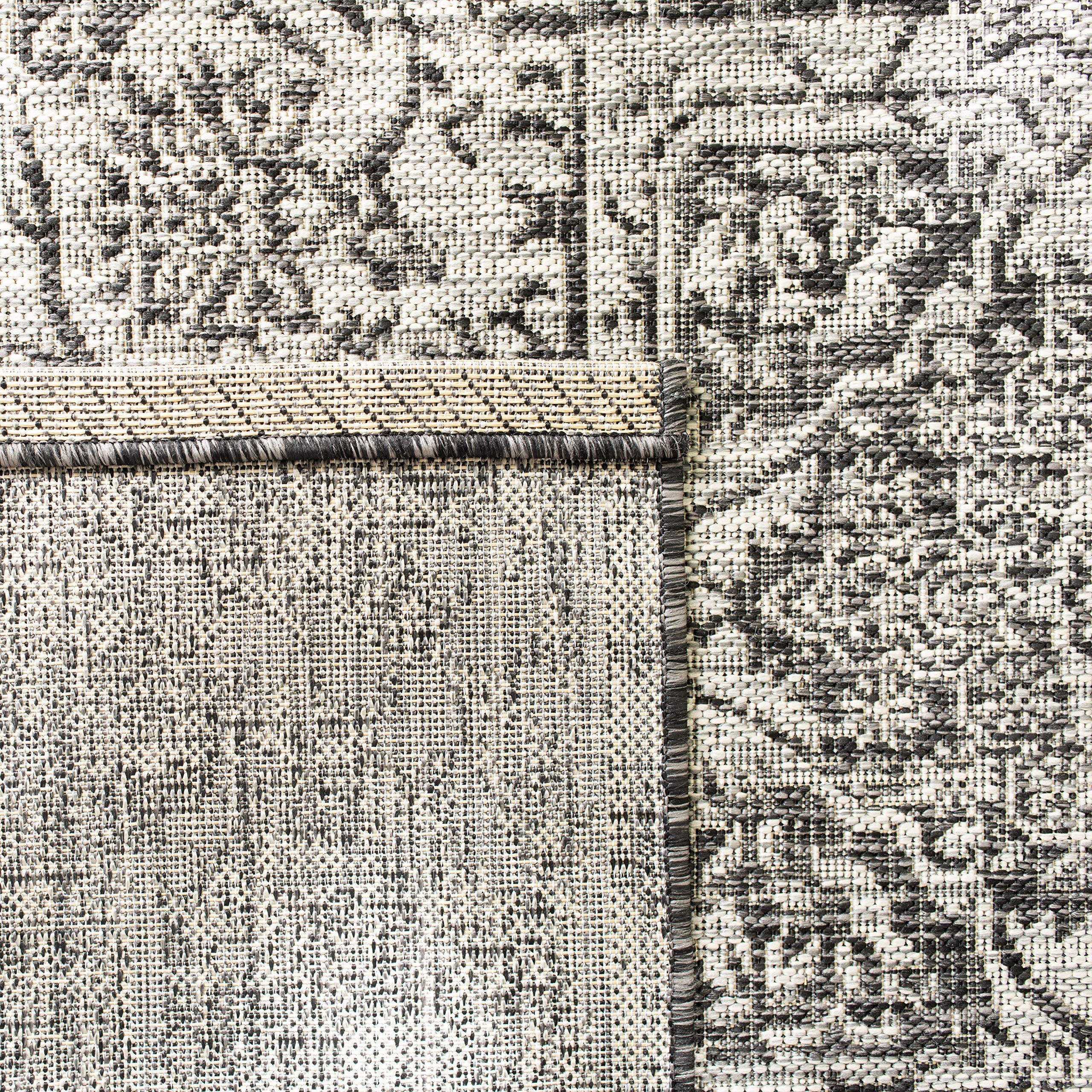 SAFAVIEH Courtyard Collection 8' x 11' Slate Grey Indoor Outdoor Waterproof Rug - Easy to Clean, Stain Resistant Area Carpet for Patio, Backyard, Mudroom, Deck & Poolside (CY8763)