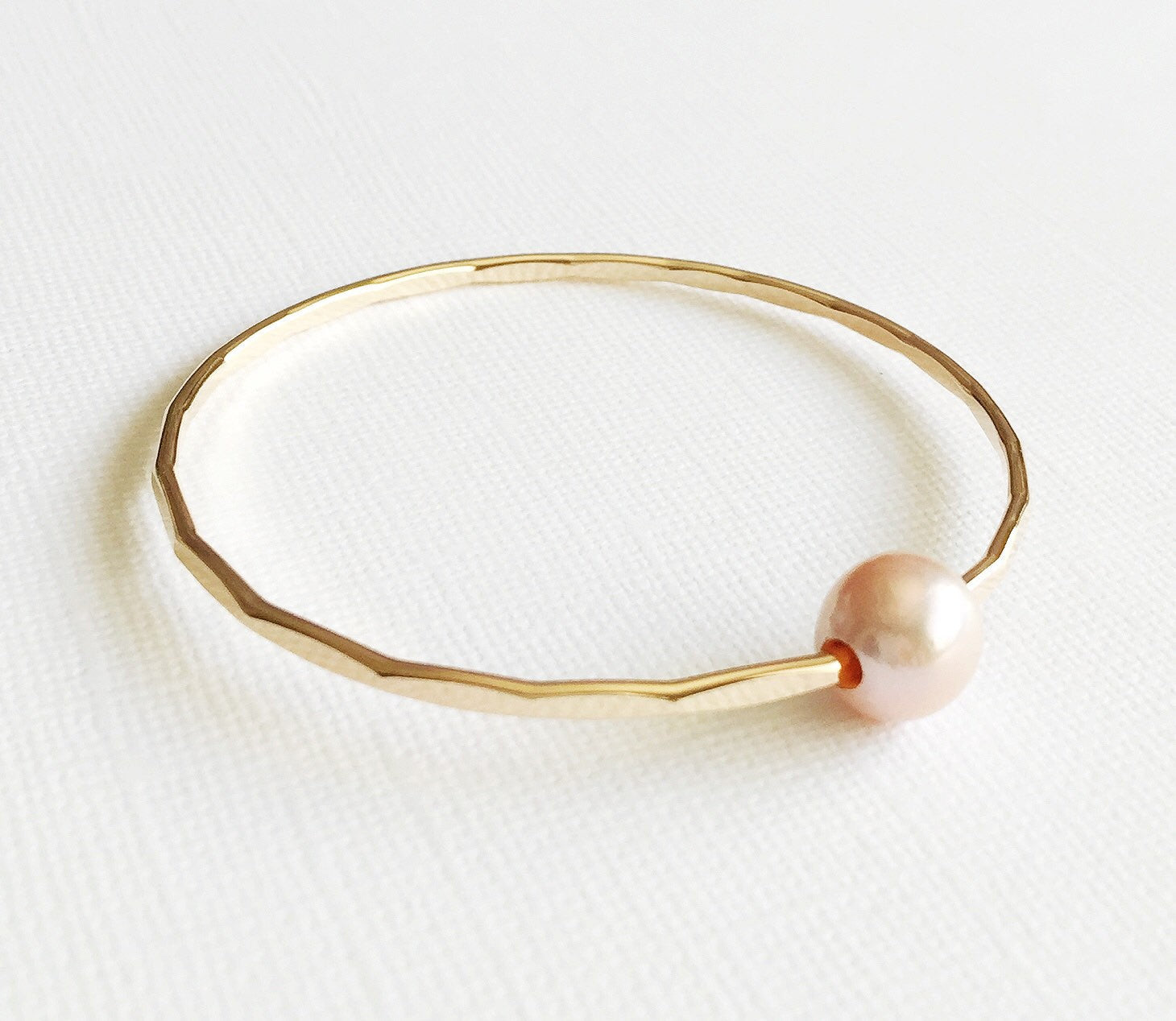 Elegant Pink Edison Pearl Bangle Mika Bracelet (B252) - Perfect for Weddings, Parties & Special Occasions
