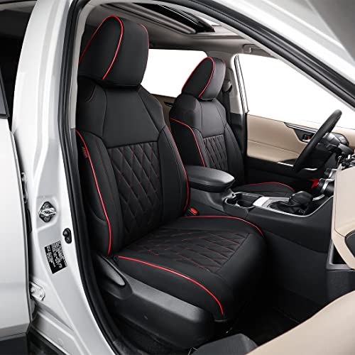 Leather (Black with Red Piping)